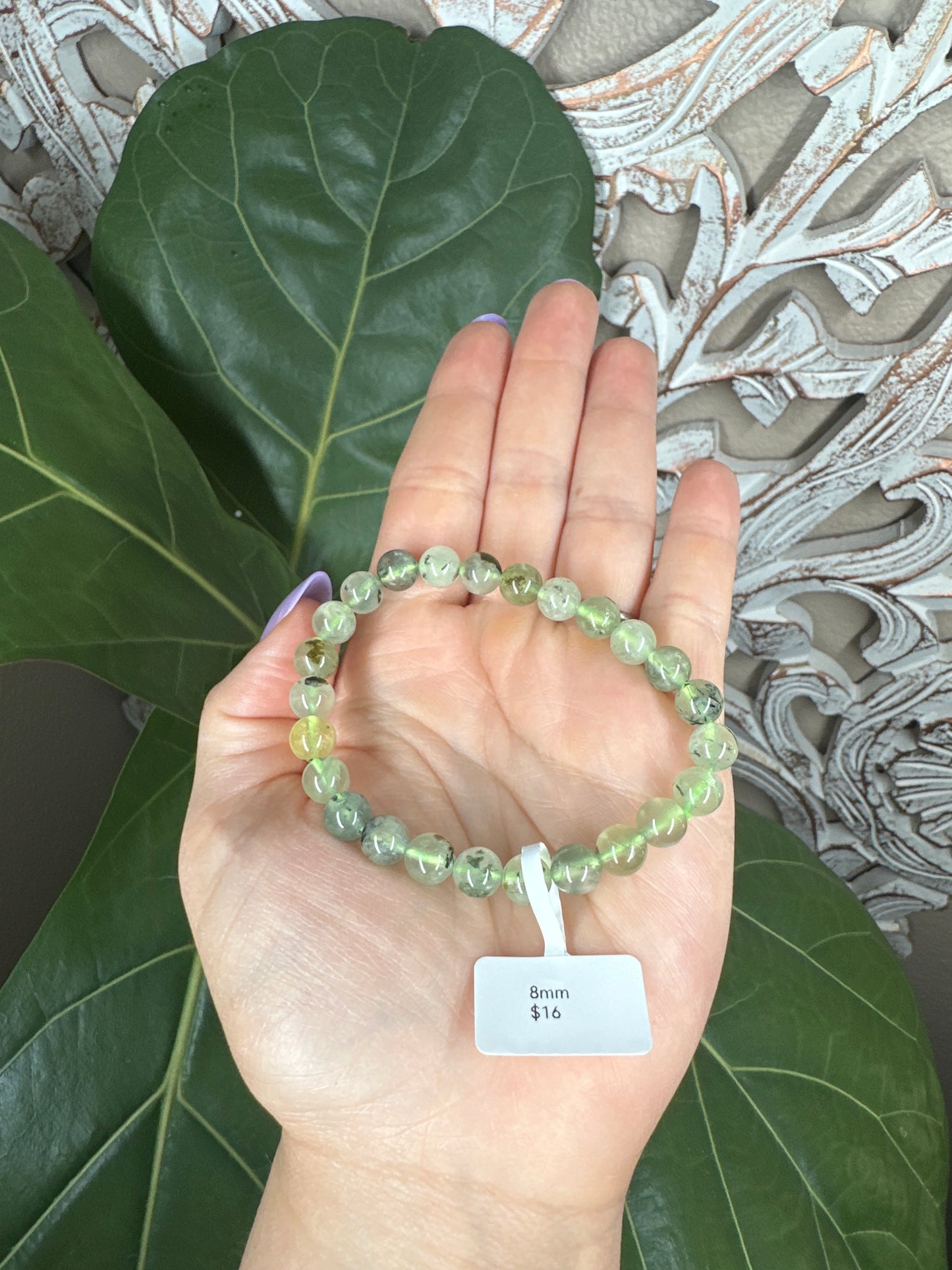 Prehnite Beaded Bracelet