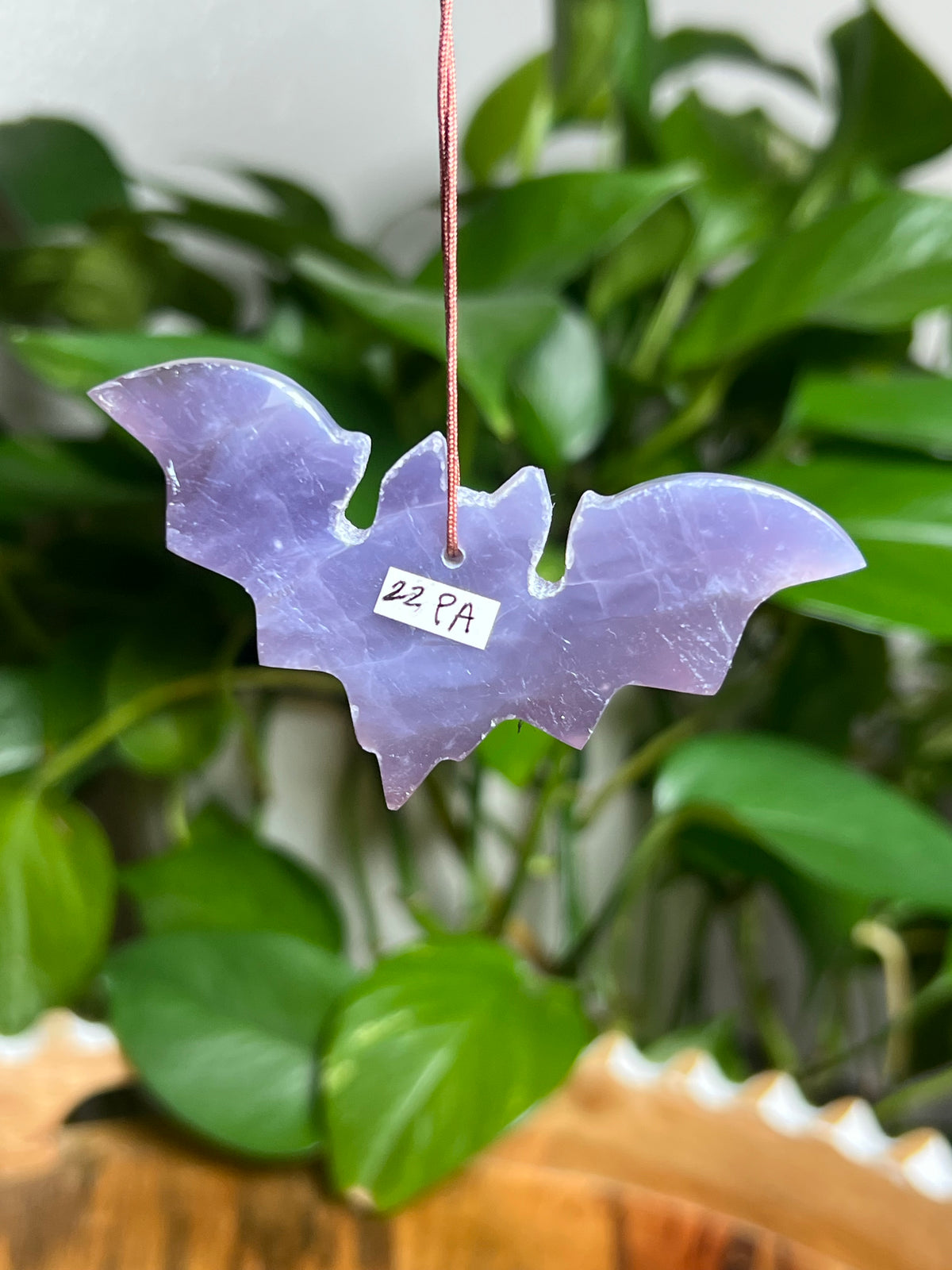 Purple Chalcedony Ornament Bat: PA