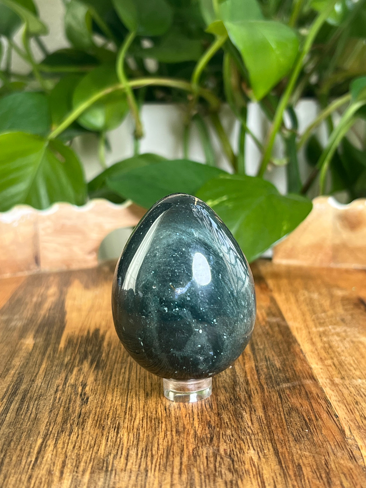Blue Green Jasper Egg: RE