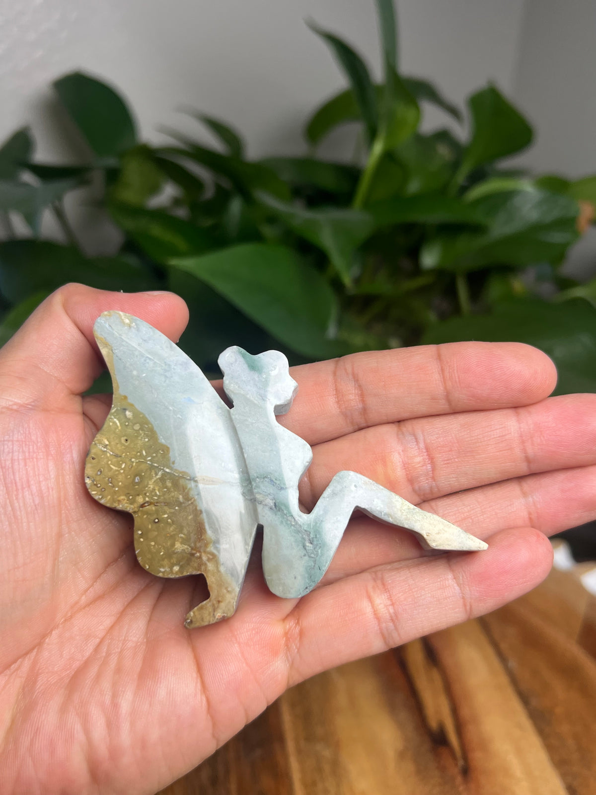 Blue Green Jasper Pixie Fairy: HV