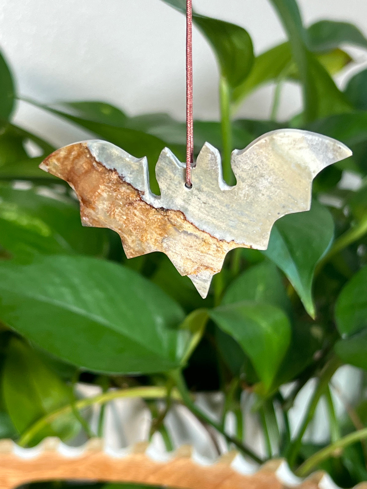 Blue Green Jasper Bat Ornaments
