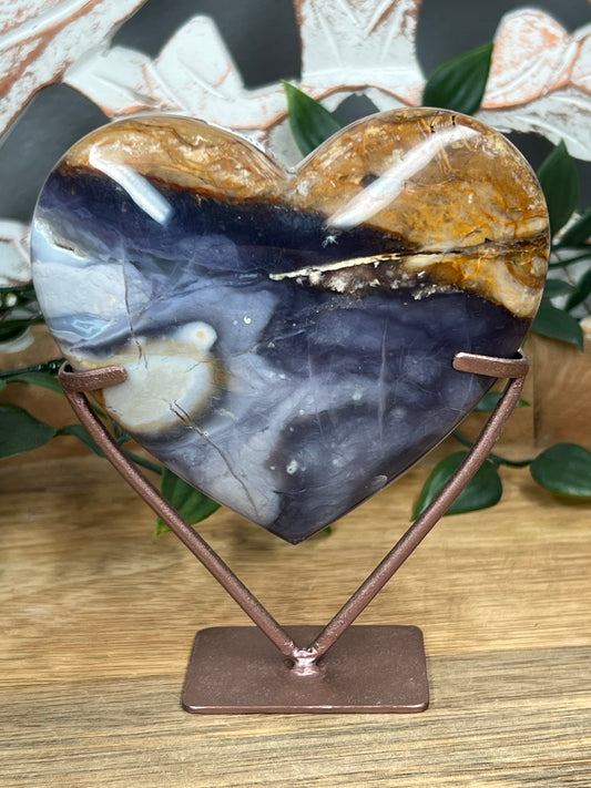 Purple Chalcedony Heart