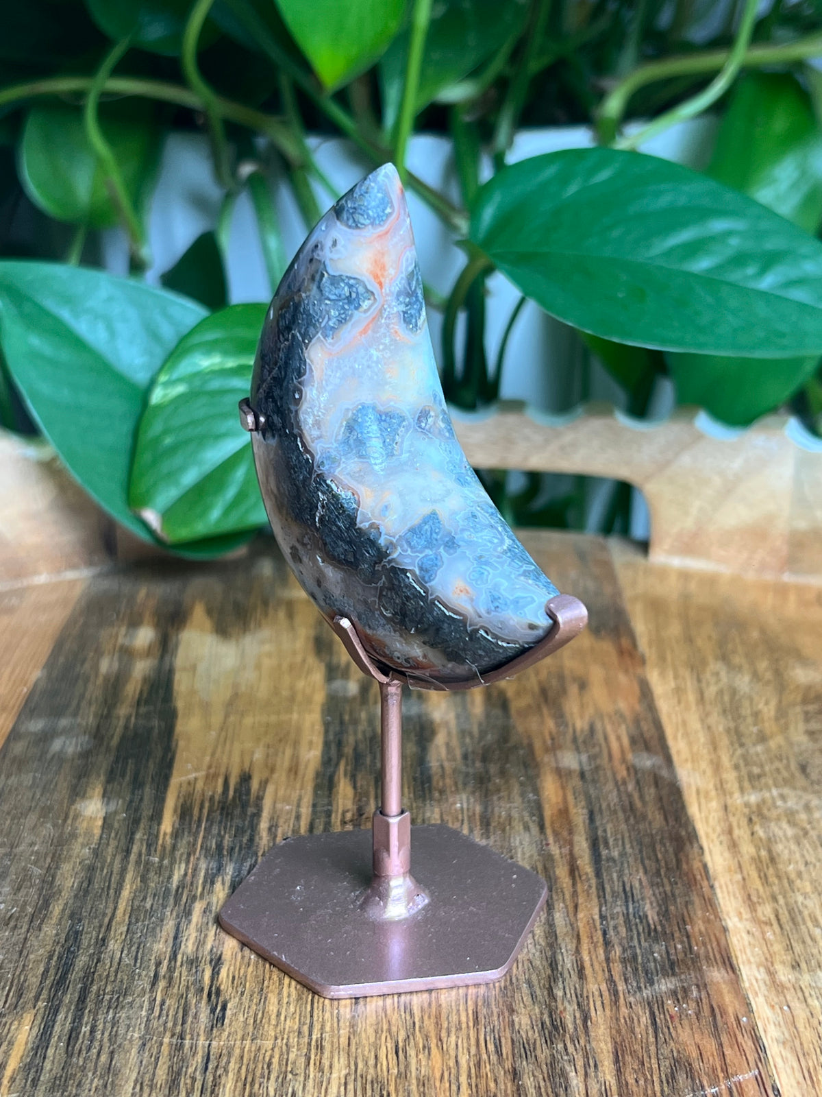 Marcasite Mini Puffy Moon: DB