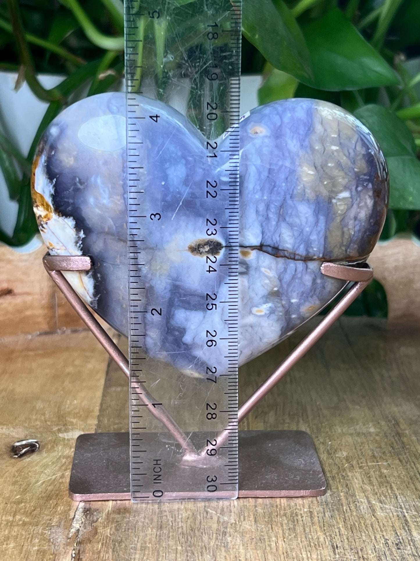 Purple Chalcedony Heart