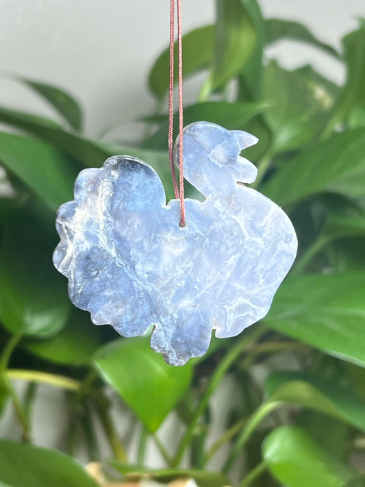 Blue Plume Agate Ornament Turkey: AF