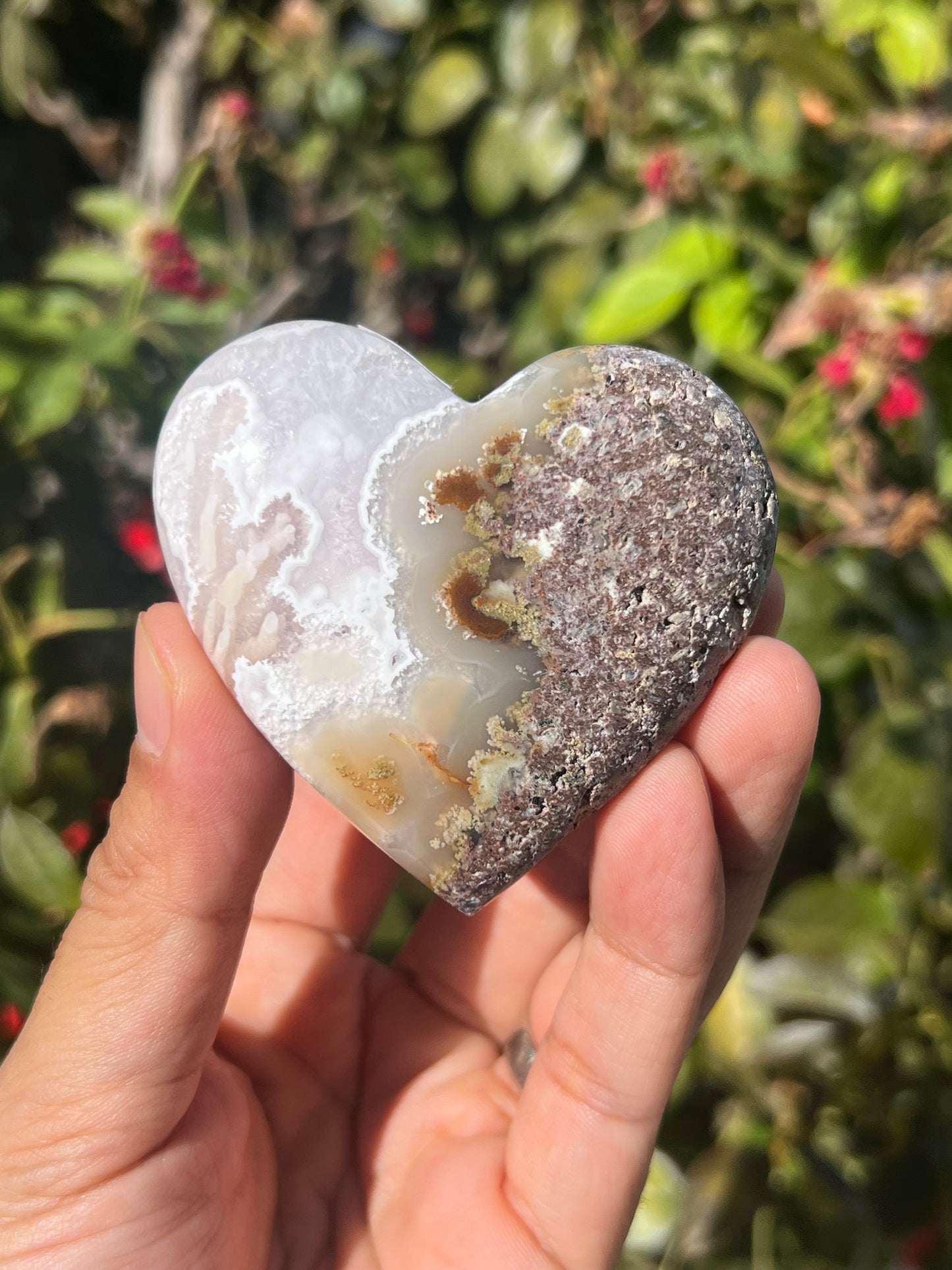 Scenic Moss Agate Heart BA