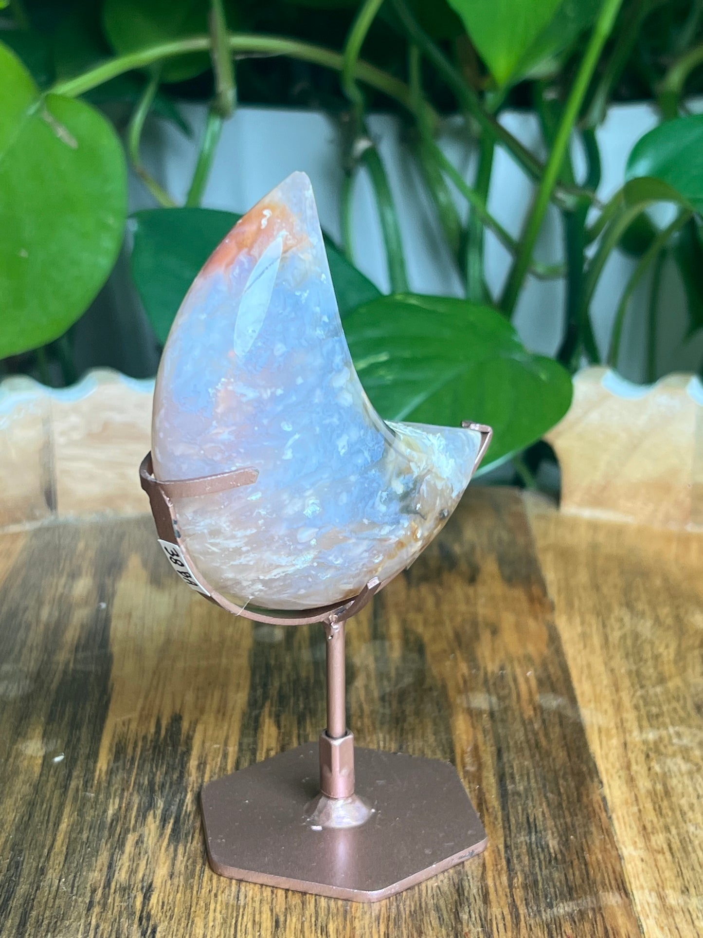Rainbow Plume Agate Moon: BA
