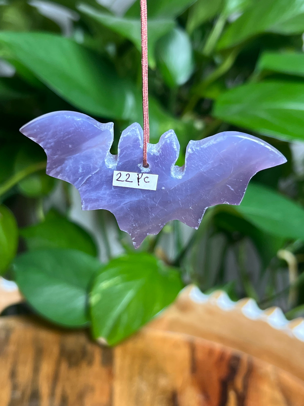 Purple Chalcedony Ornament Bat: PC