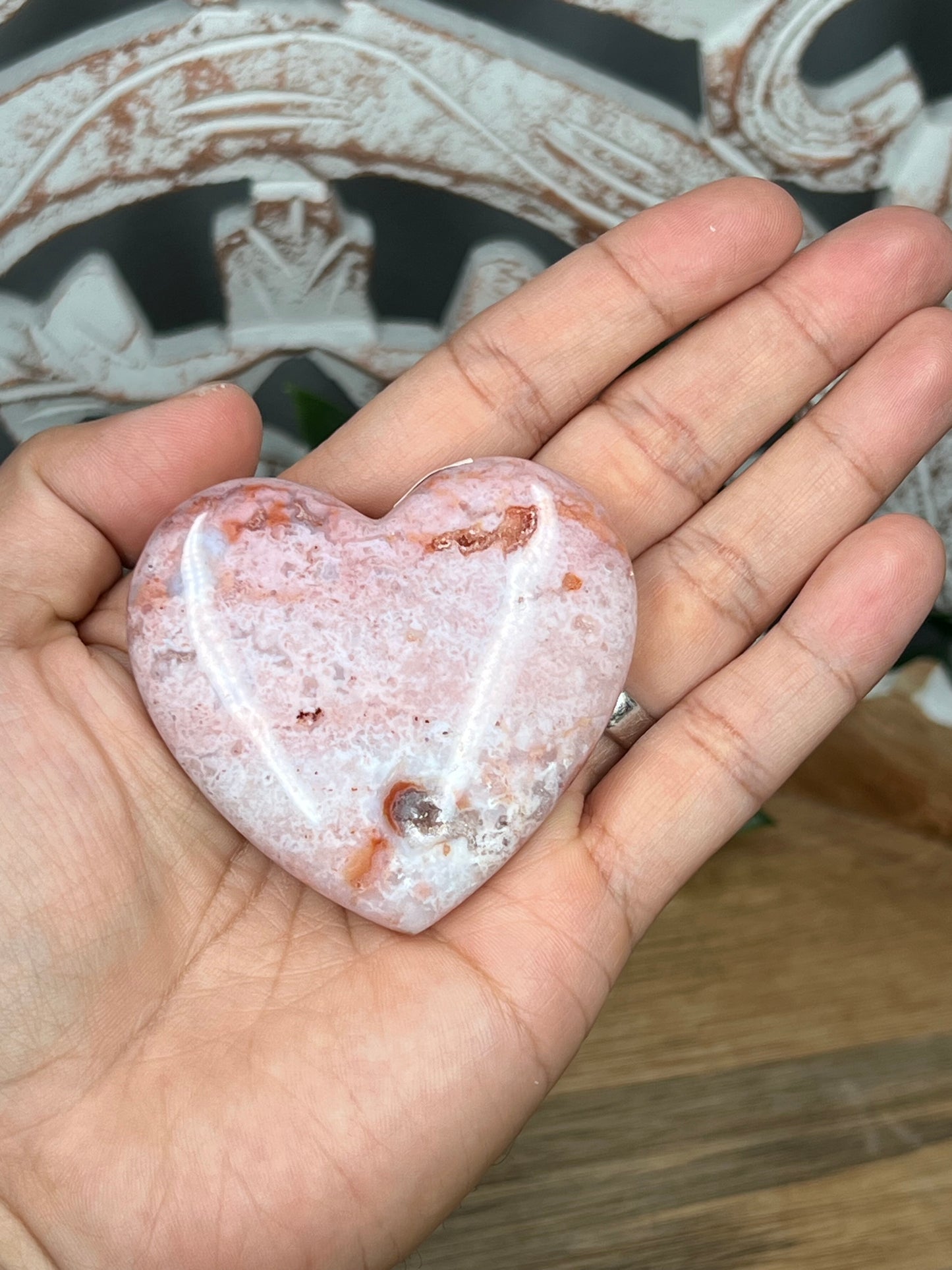 Pink Carnelian Heart