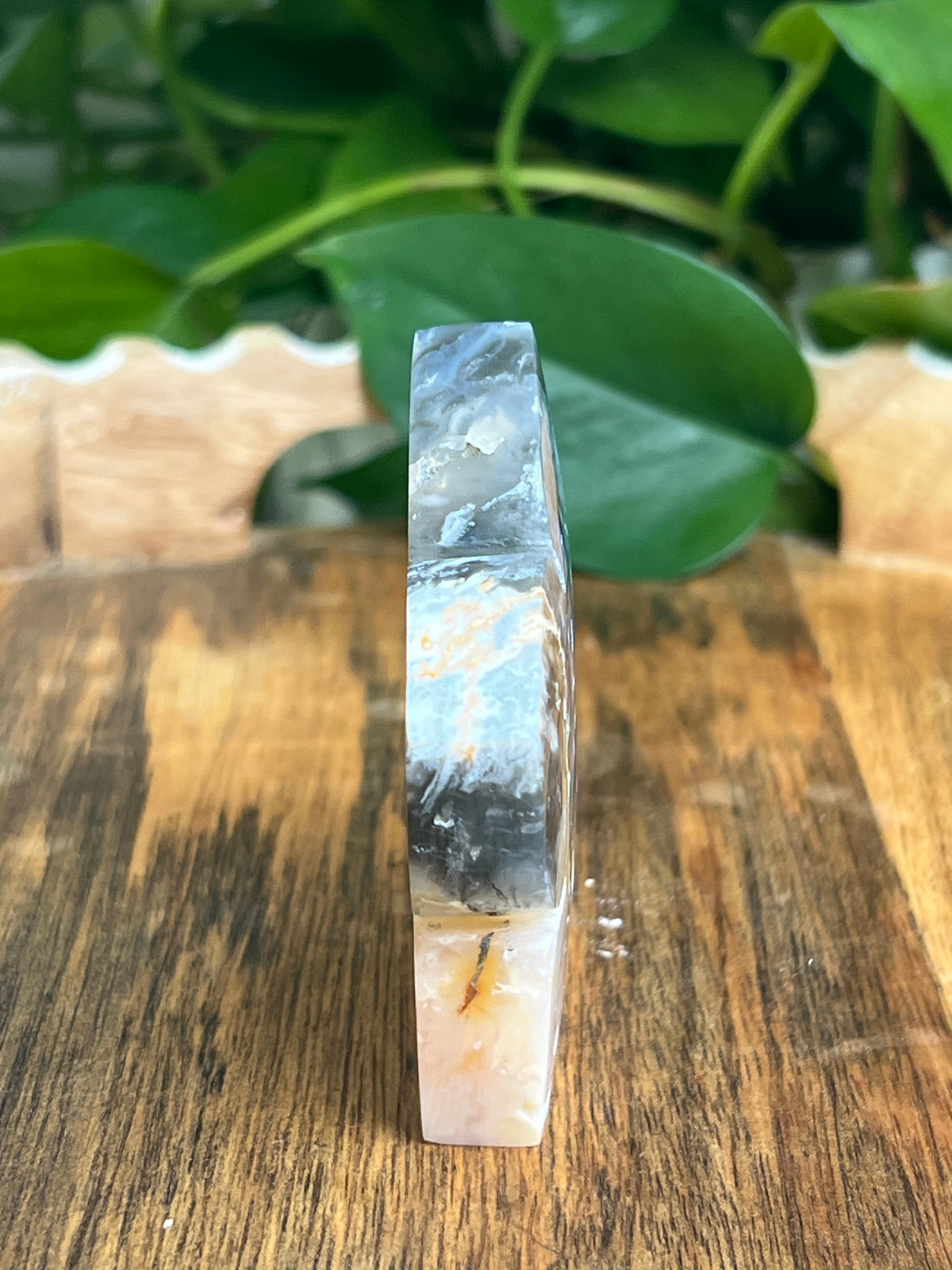 Rainbow Plume Agate Flower: PA