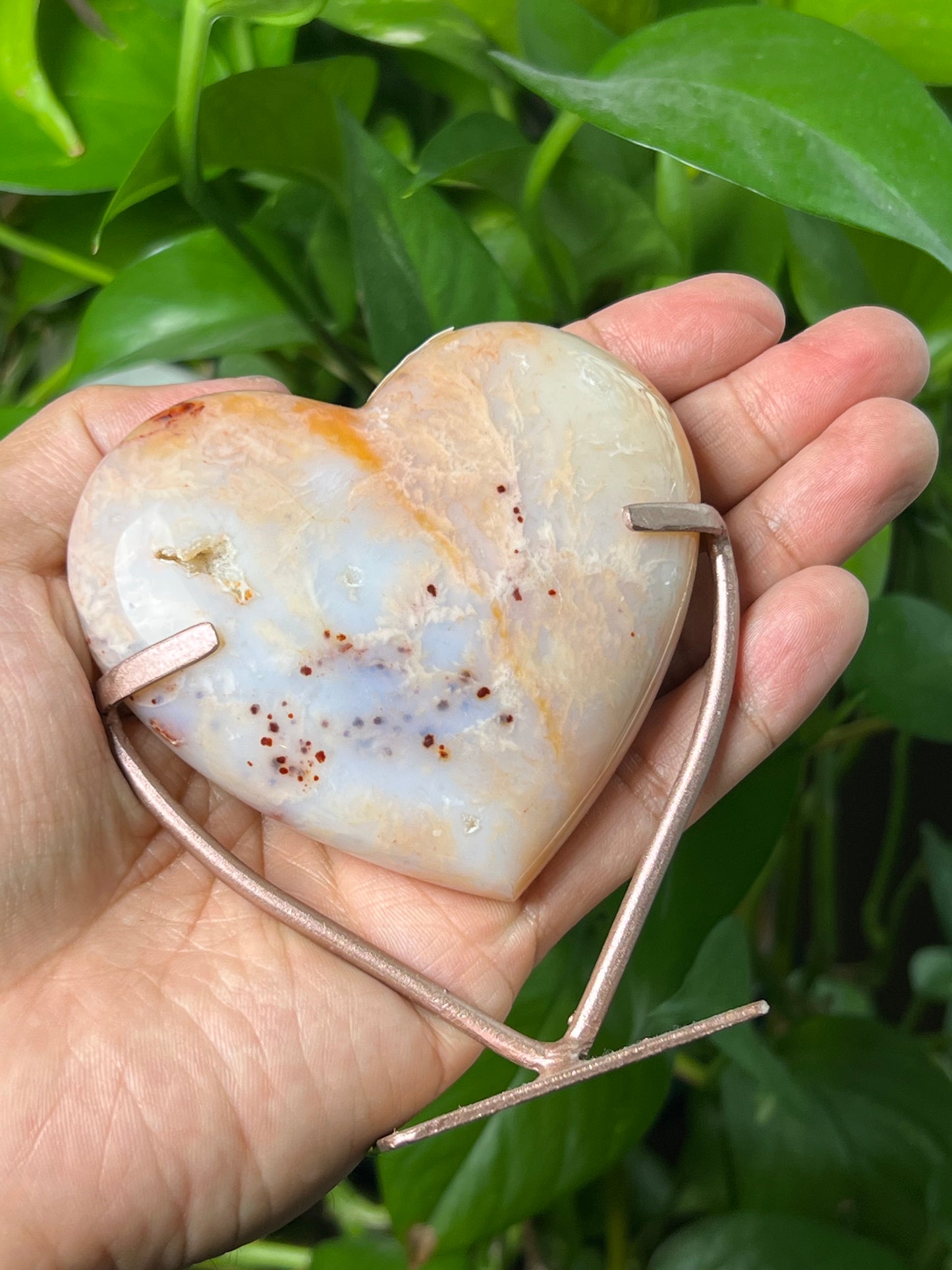 Pink Carnelian Heart