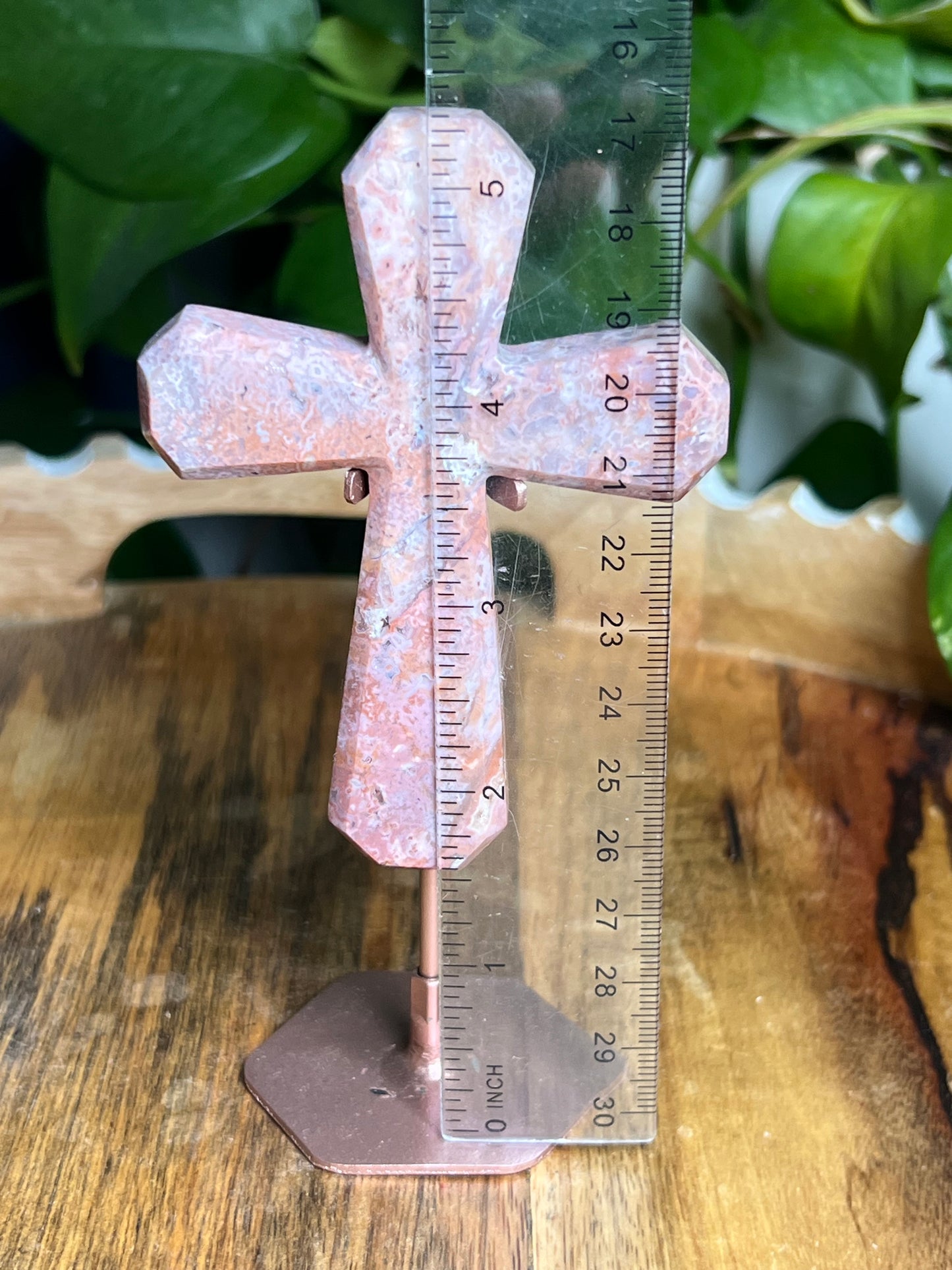 Pink Carnelian Cross