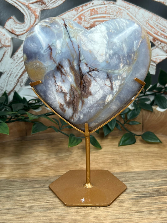 Purple Chalcedony Heart