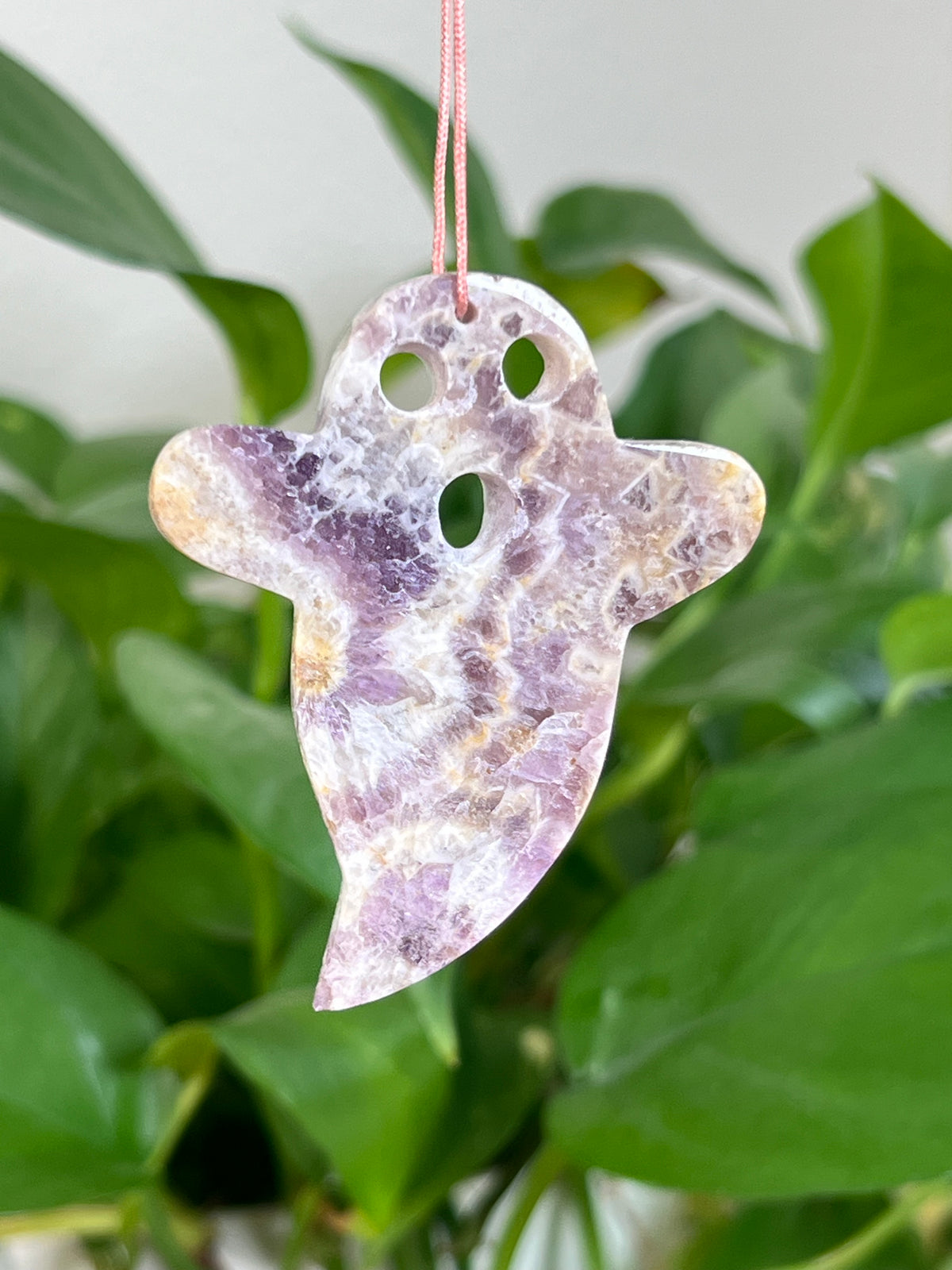 Indonesian Amethyst Ghost Ornaments