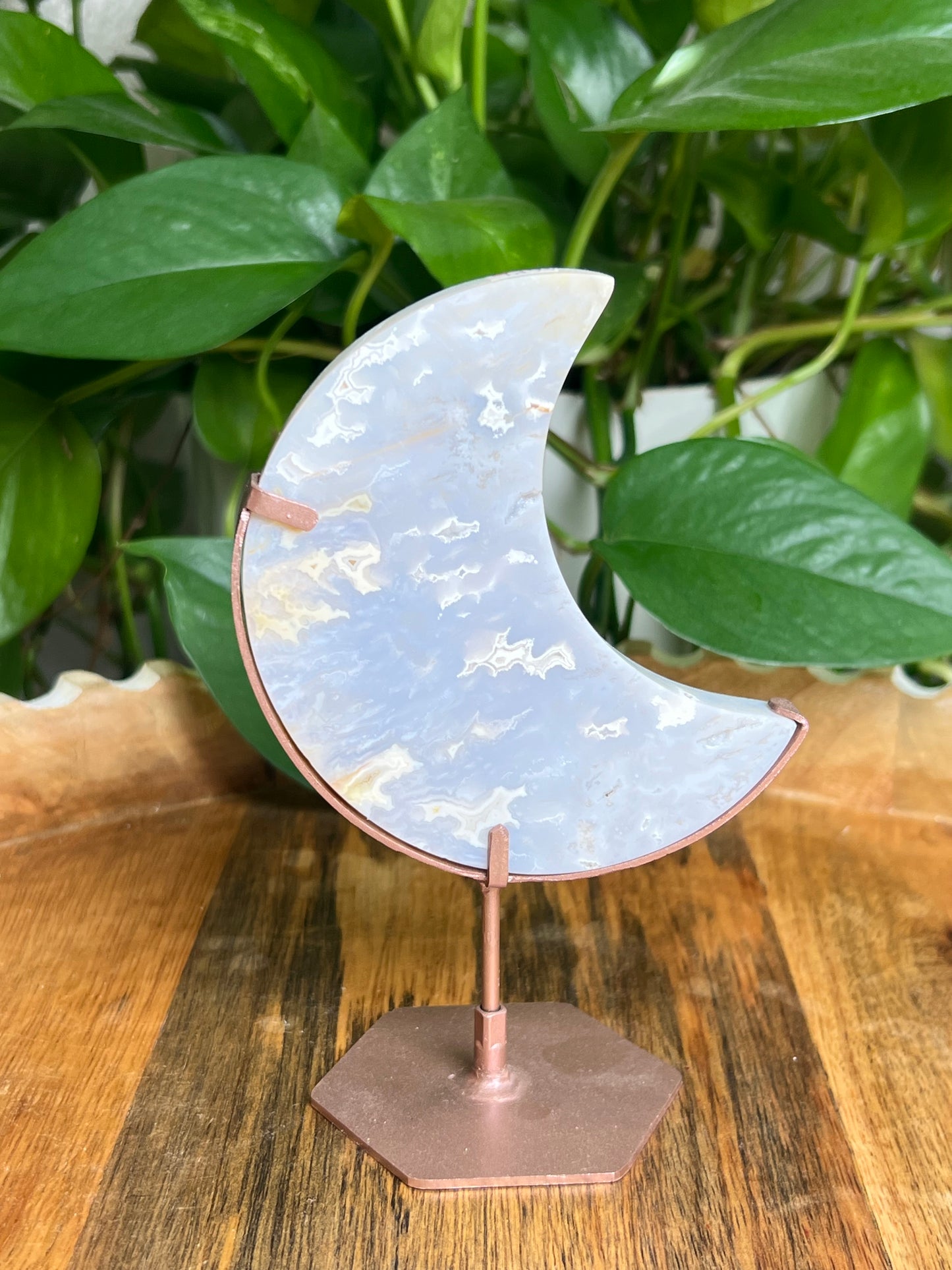 Winter Plume Agate Moon: PL