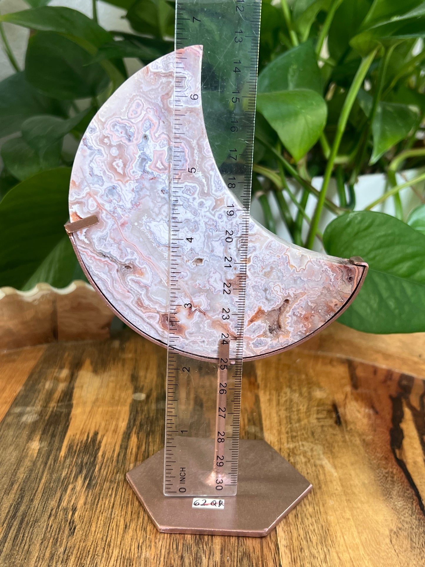 Pink Crazy Lace Agate Moon: QR