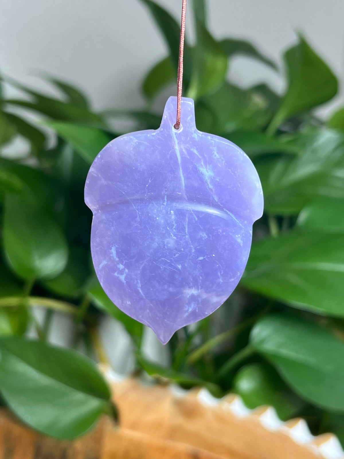Purple Chalcedony Ornament Acorn: BN