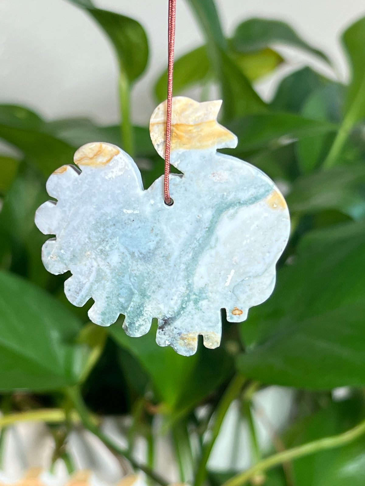 Blue Plume Jasper Turkey Ornaments