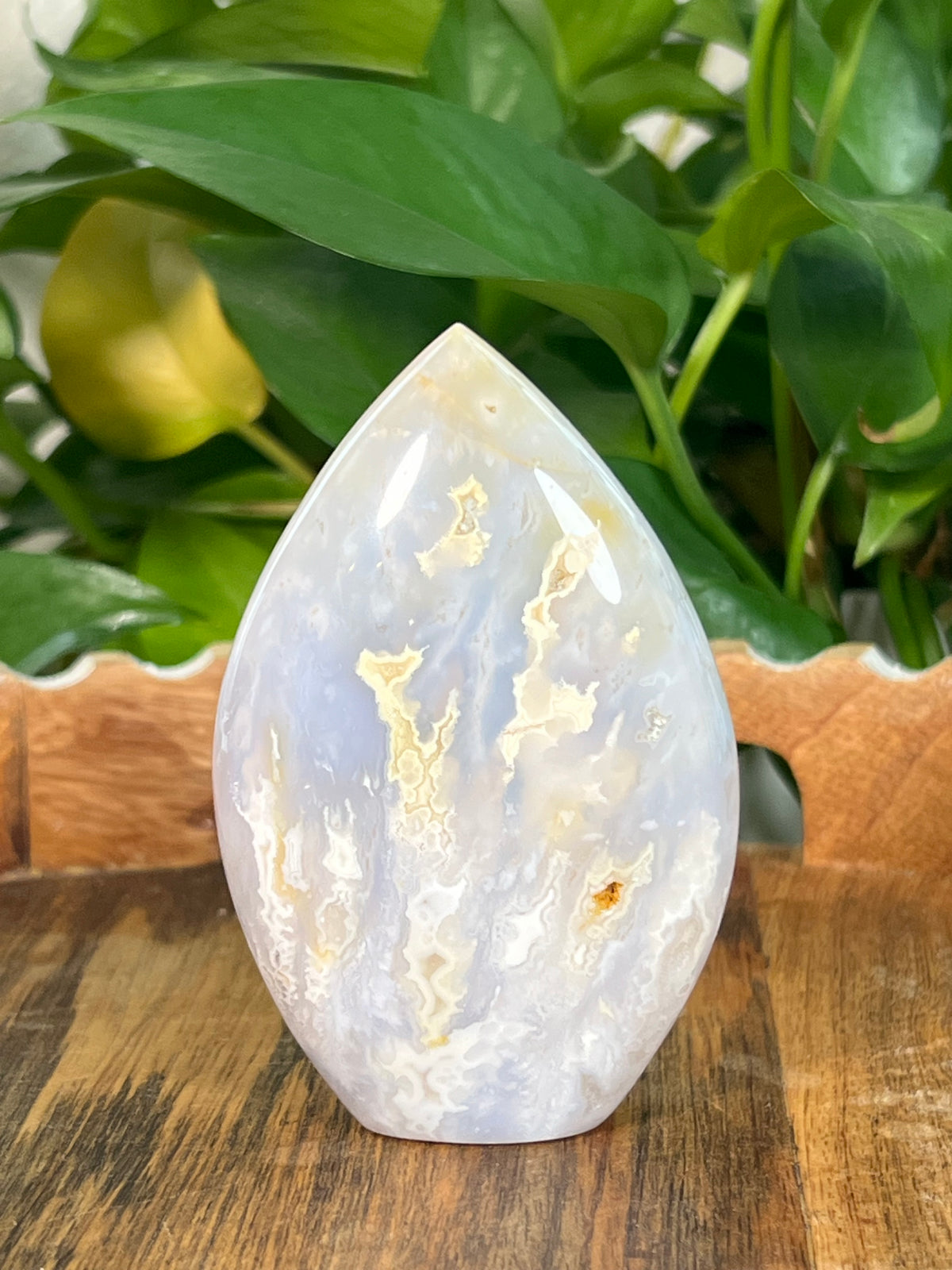 Winter Plume Agate Flames