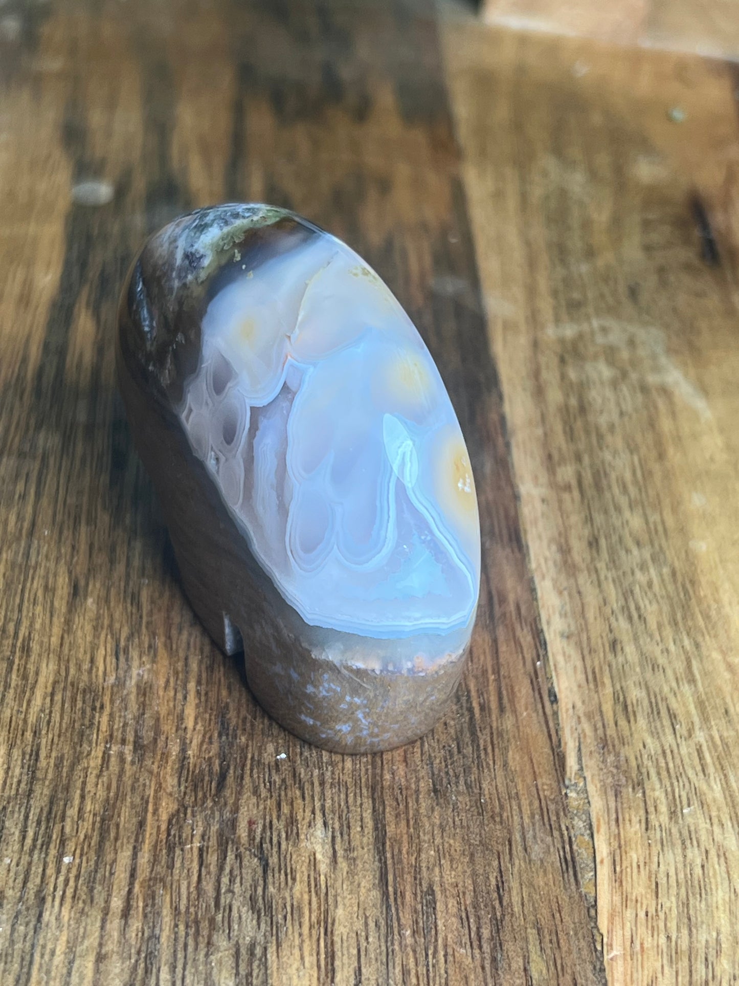 Scenic Moss Agate Bear Bi
