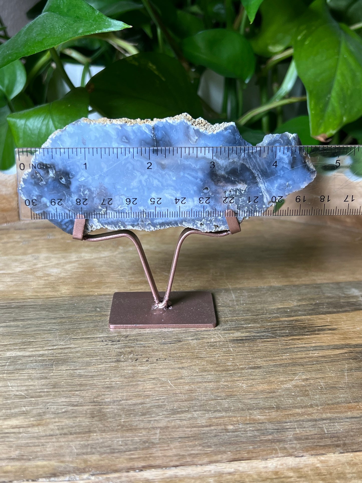 Blue Plume Agate Slab