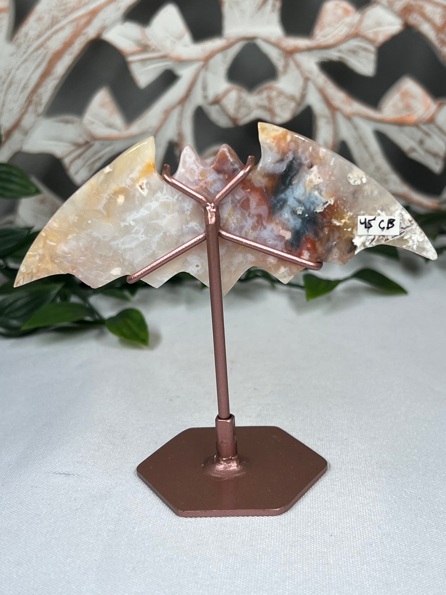 Rainbow Plume Agate Bat