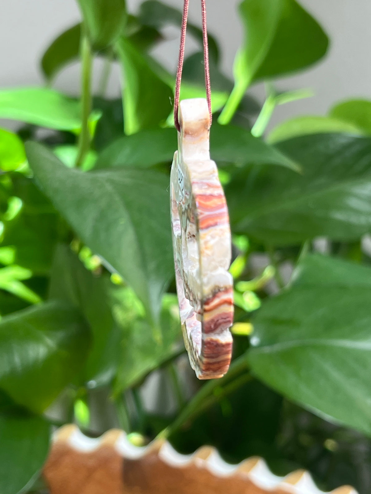 Crazy Lace Agate Ornament Pumpkin:  PD