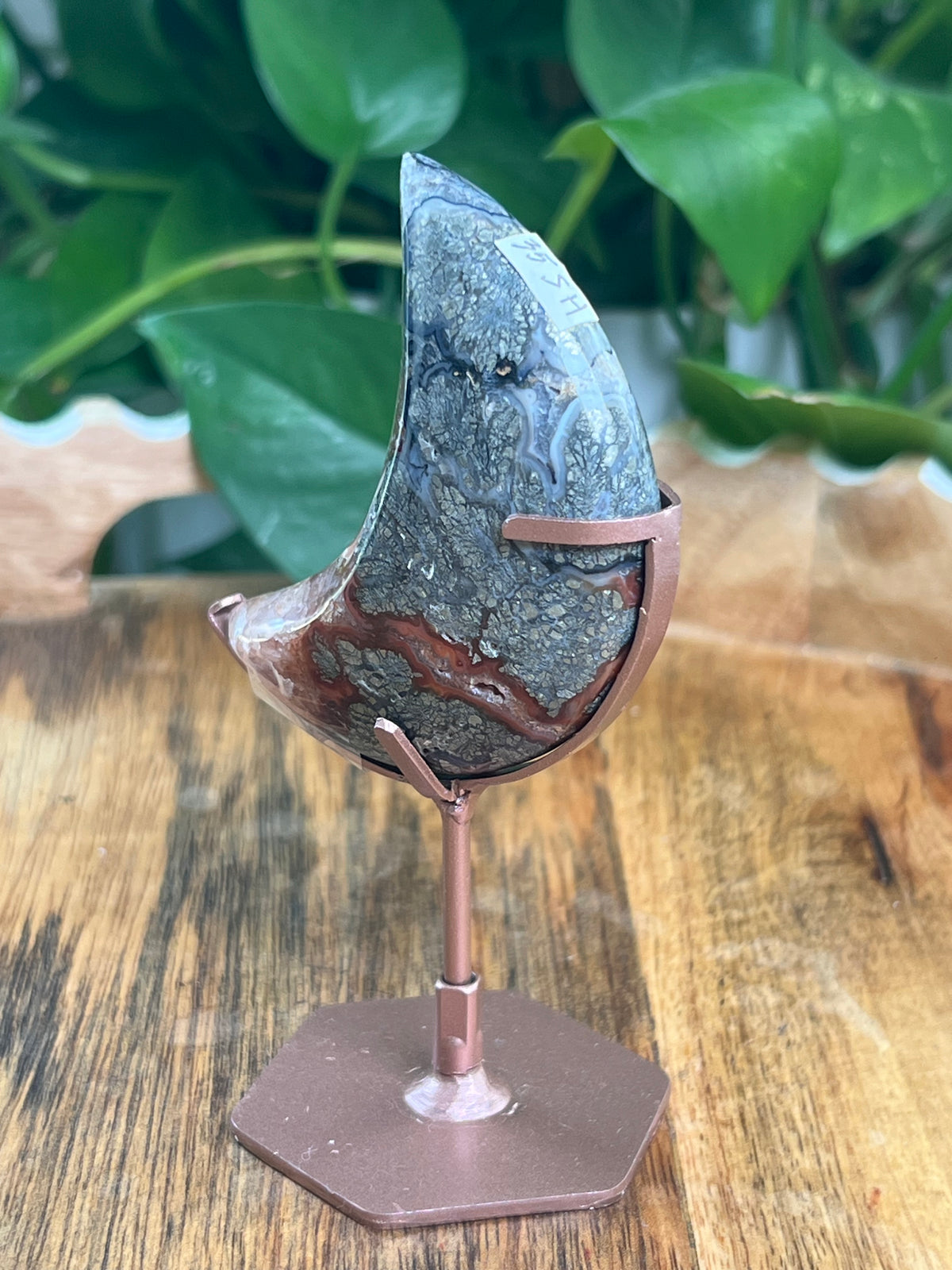 Marcasite Mini Puffy Moon: SH