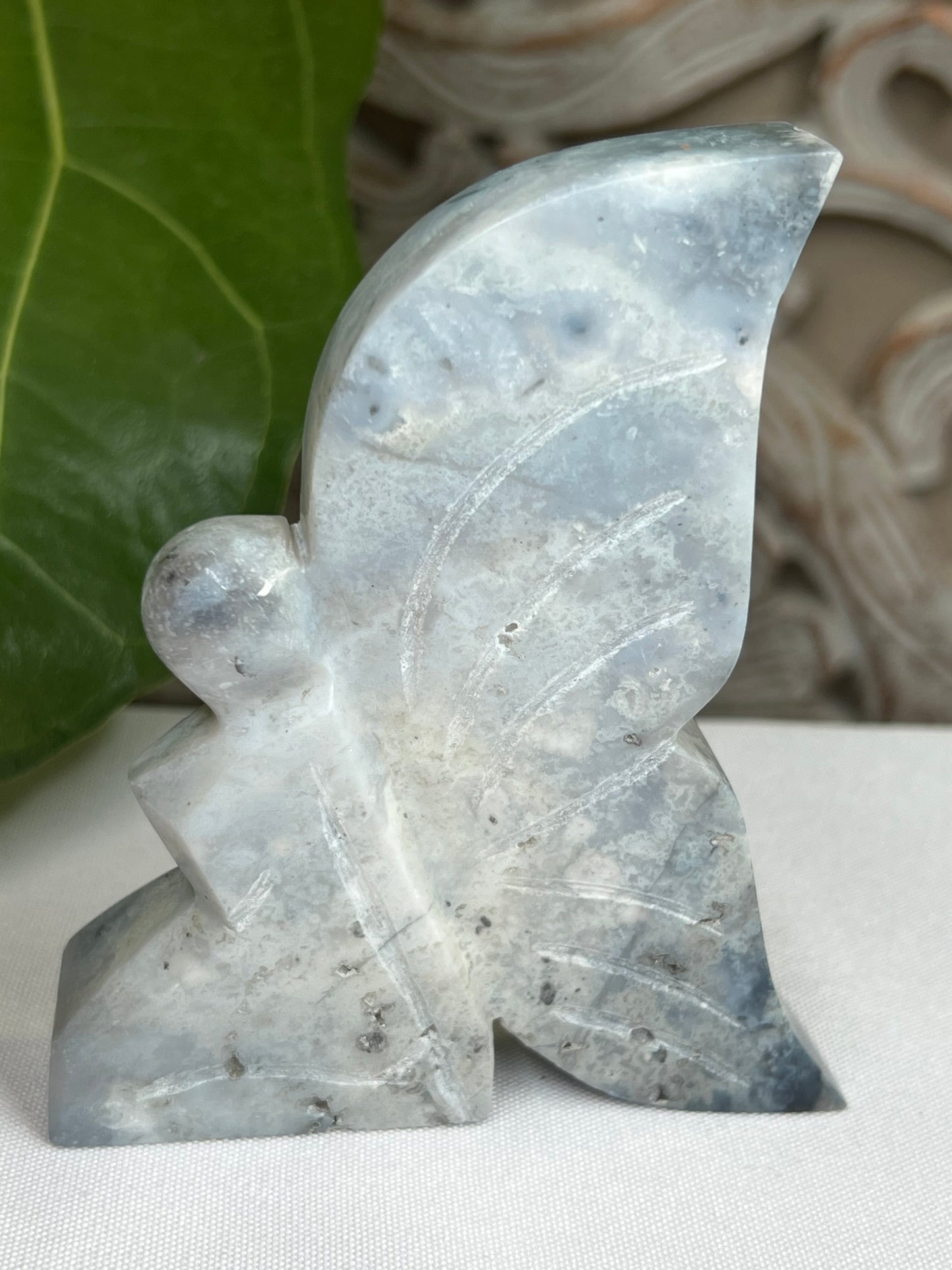 Blue Plume Agate Fairy