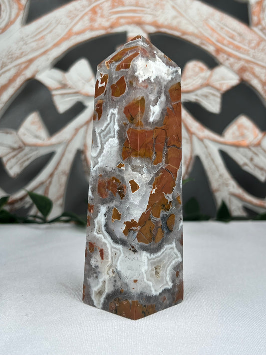 Indonesian Cotton Candy Agate Tower