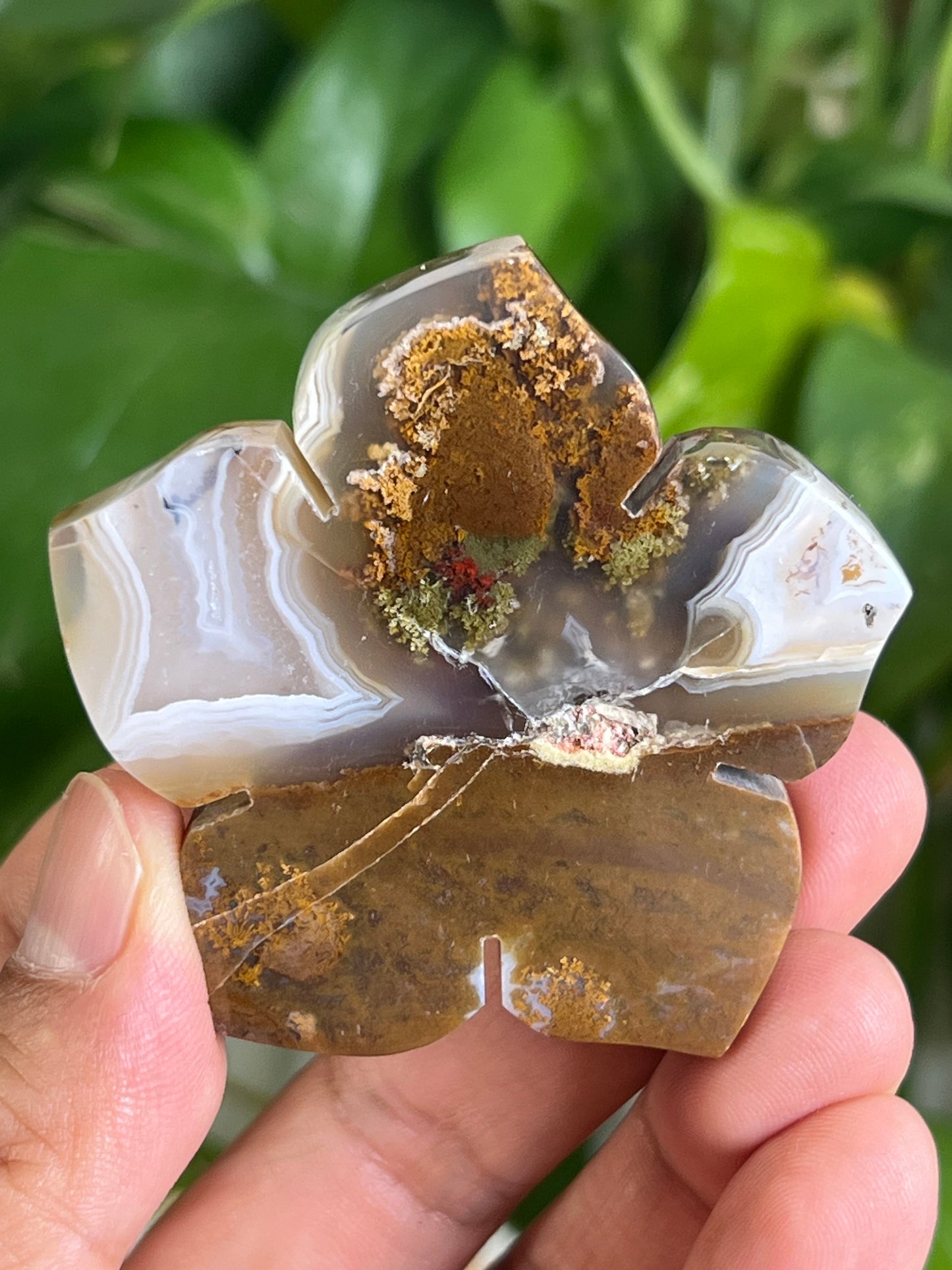 Scenic Moss Agate Flower