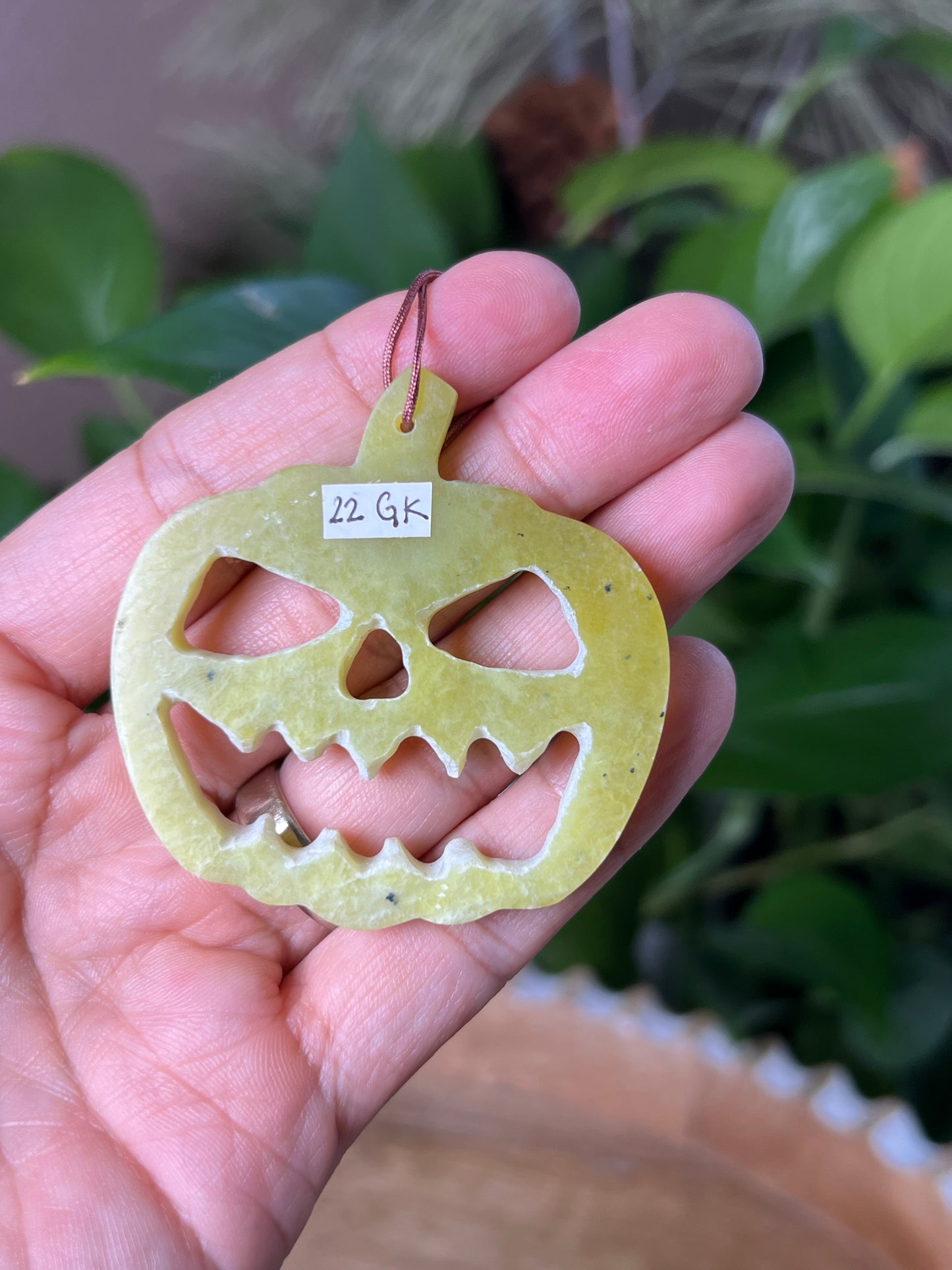 Idocrase Jack-O-Lantern Ornament