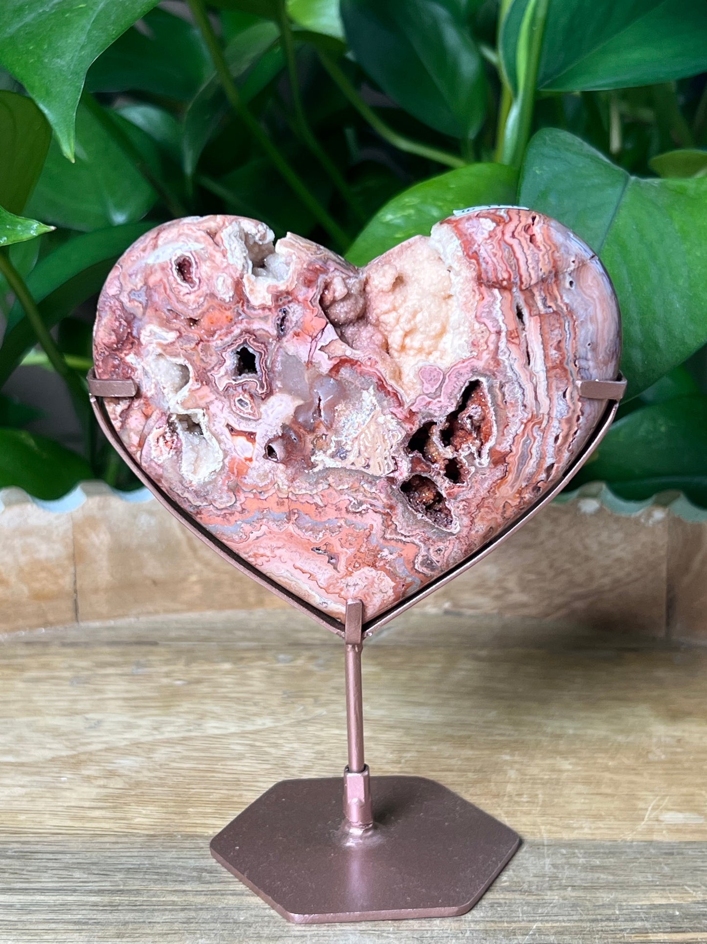 Crazy Lace Agate Heart