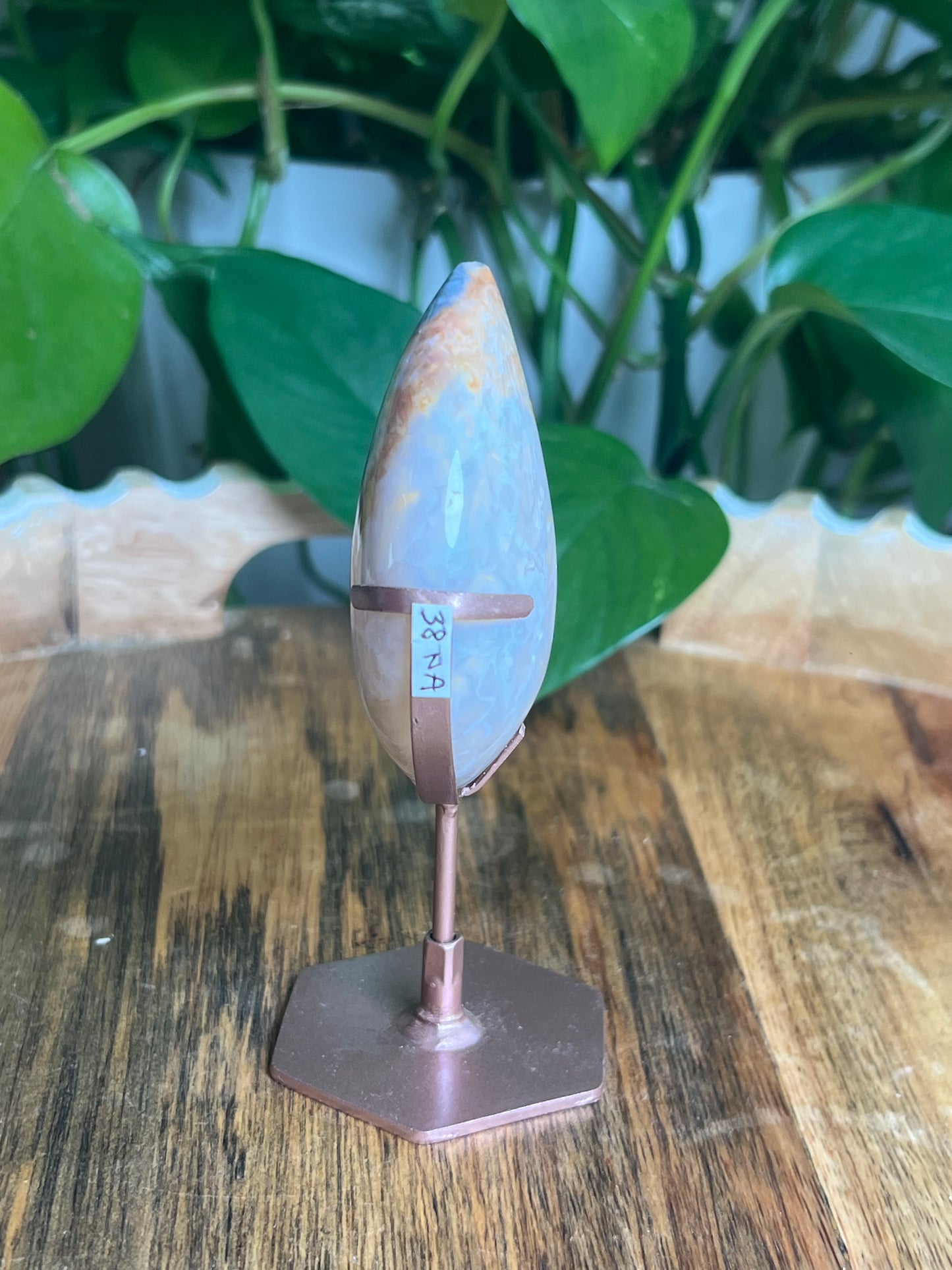 Rainbow Plume Agate Moon: NA