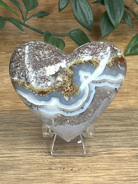 Scenic Moss Agate Heart