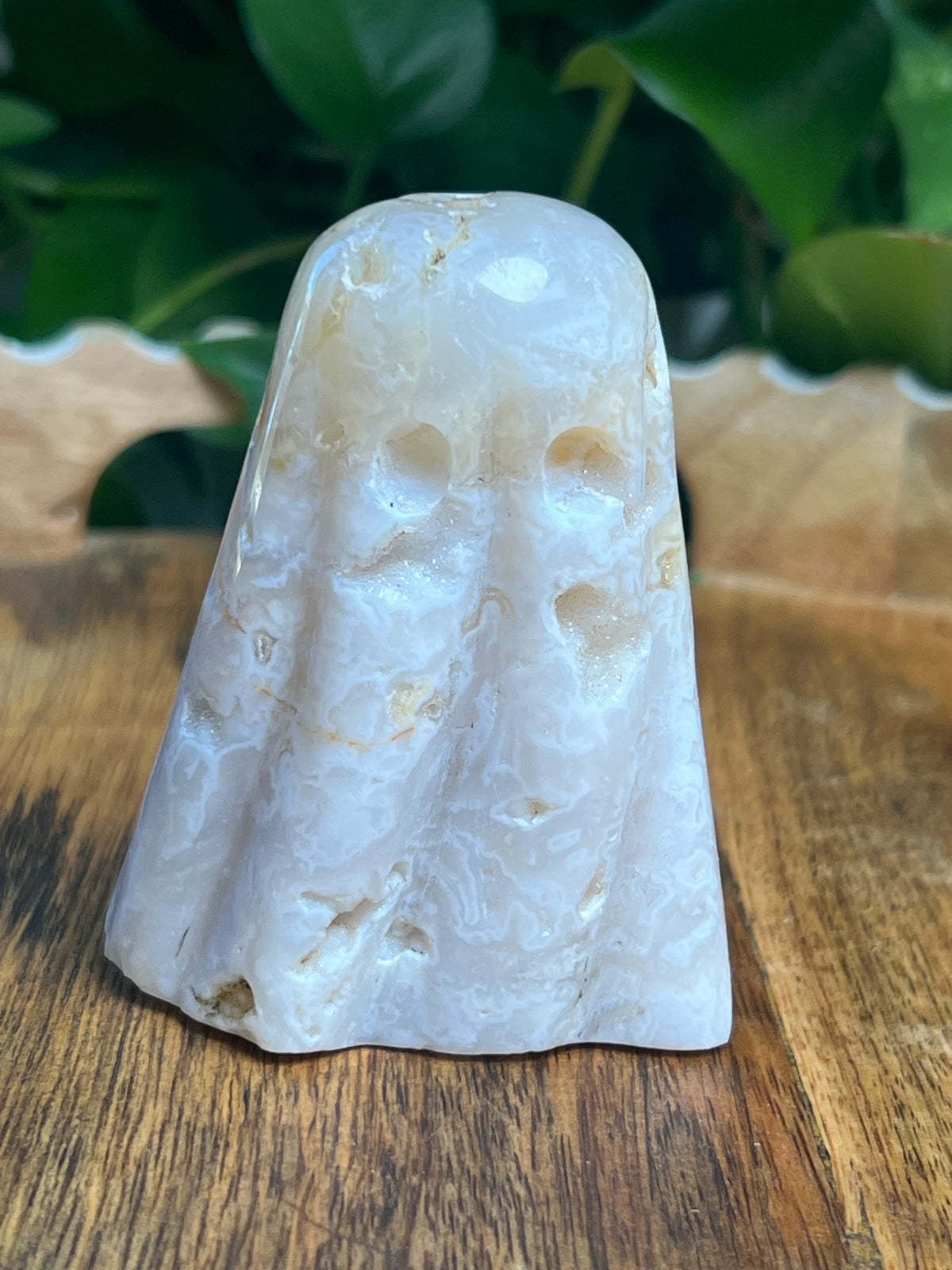 White Plume Agate Ghost: U