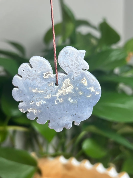 Blue Plume Agate Ornament Turkey: AD