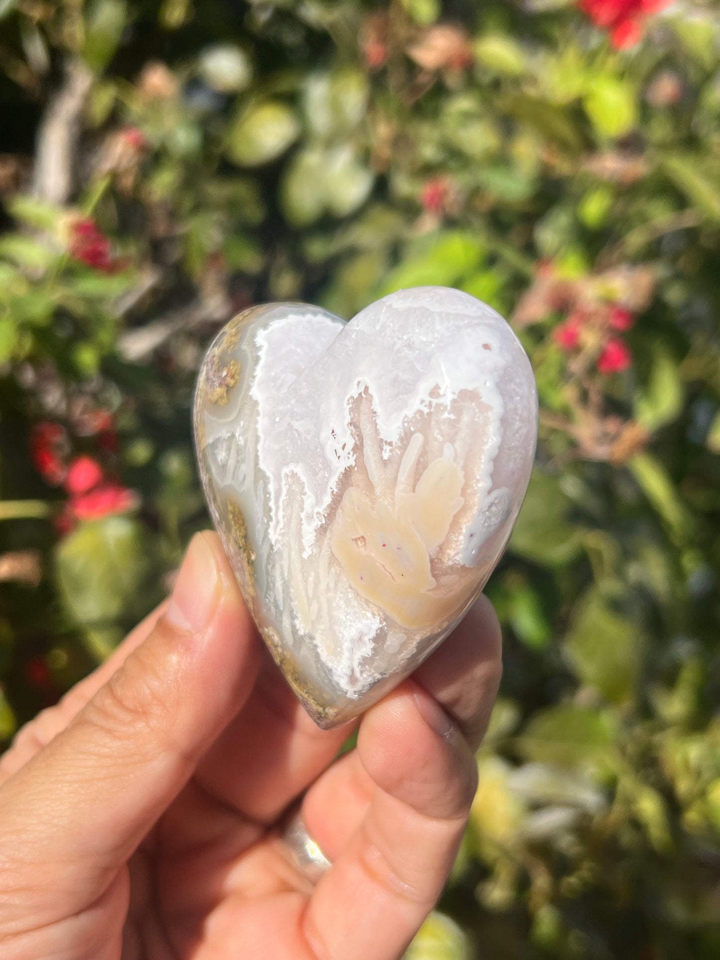 Scenic Moss Agate Heart BA
