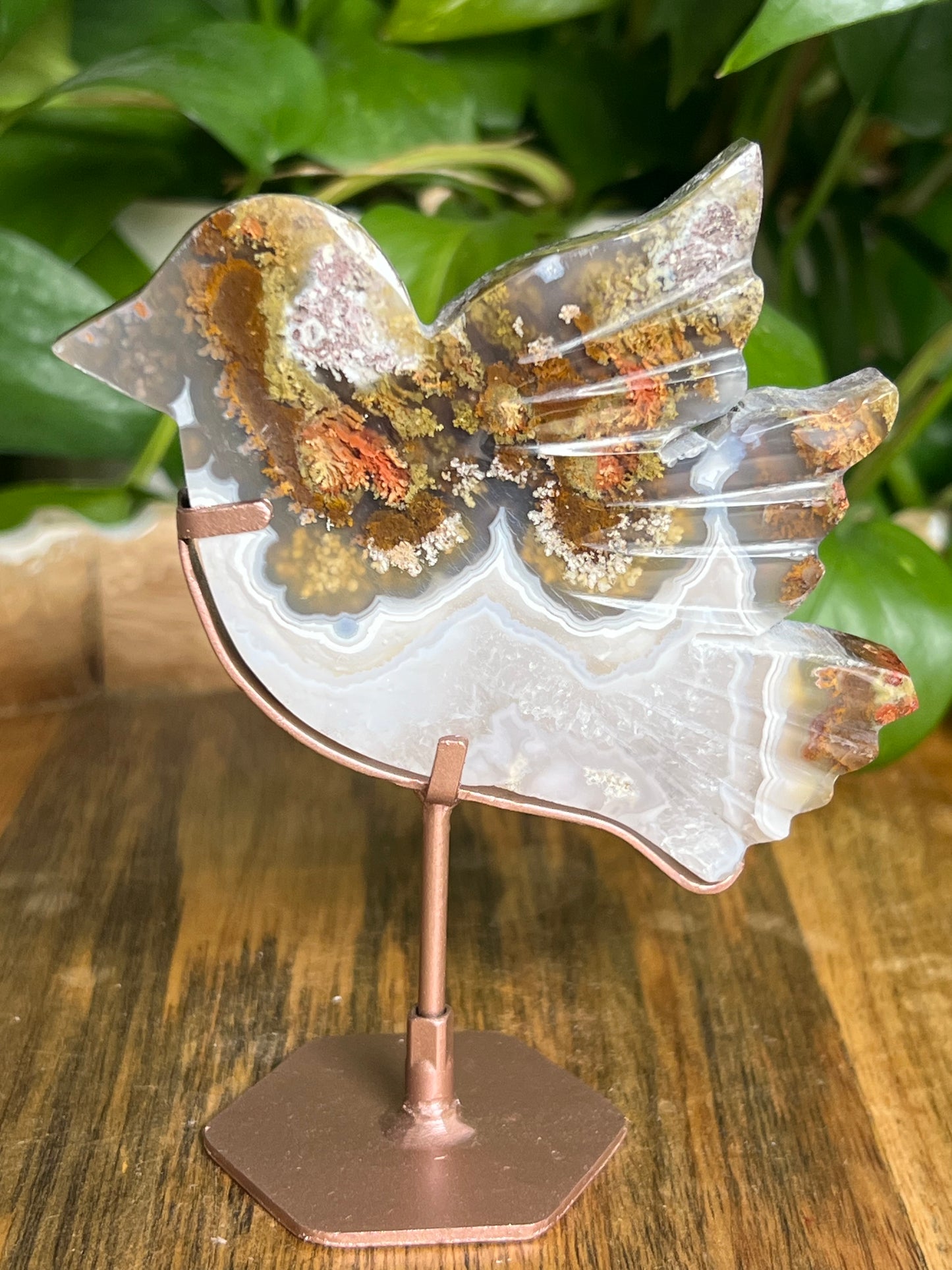 Scenic Moss Agate Bird