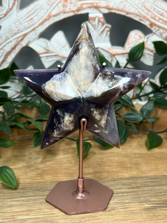 Purple Chalcedony Star