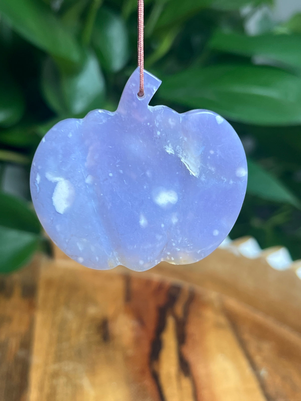 Purple Chalcedony Ornament Pumpkin: PG