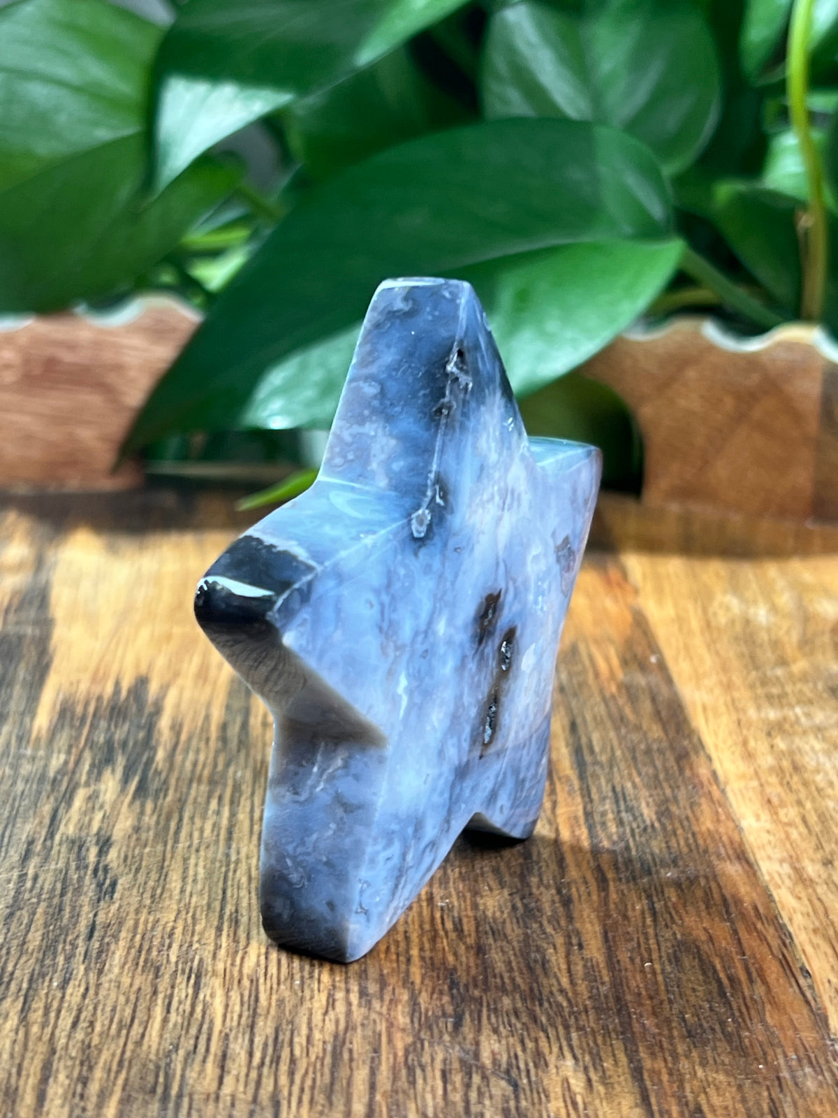 Blue Plume Agate Star: BE