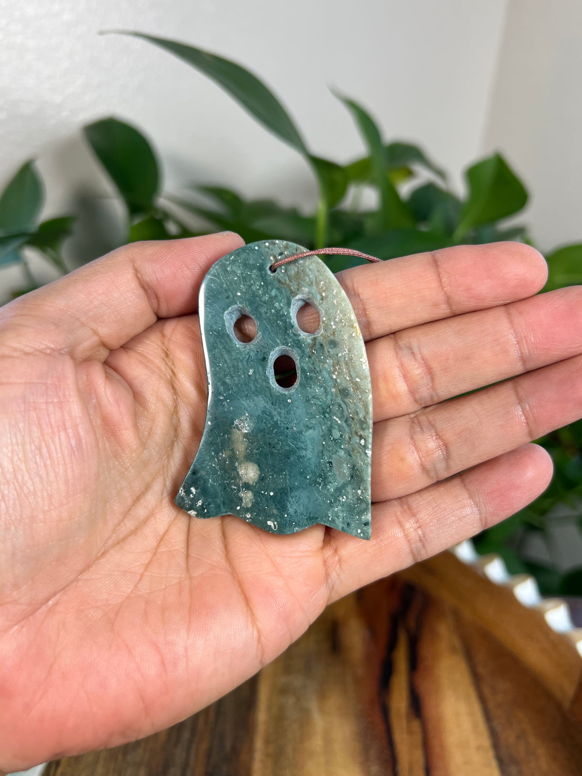 Blue Green Jasper Ghost Ornaments