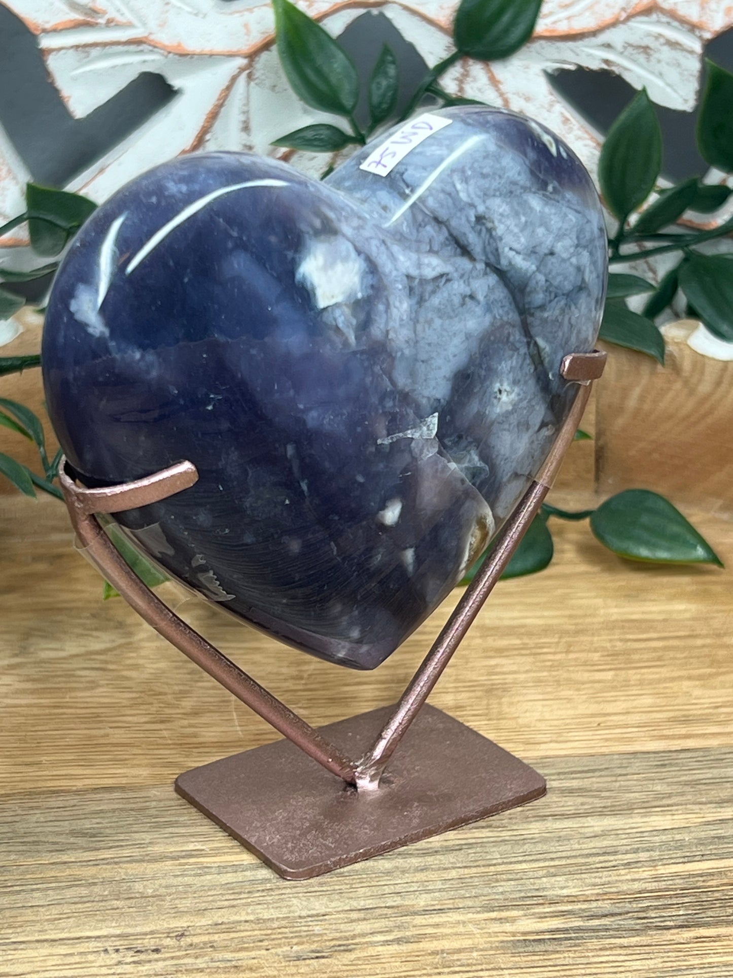 Purple Chalcedony Heart