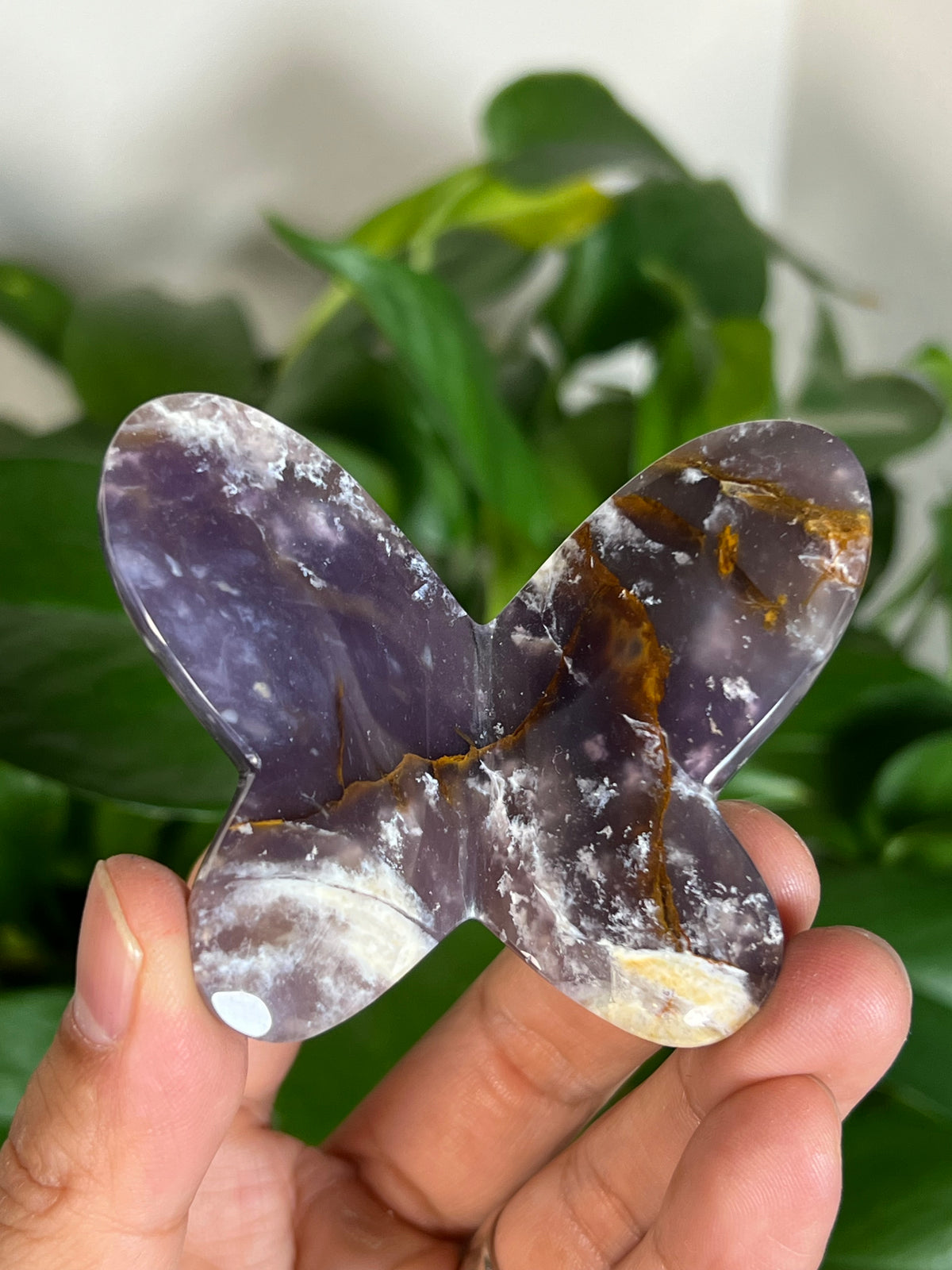 Purple Chalcedony 3D Butterflies
