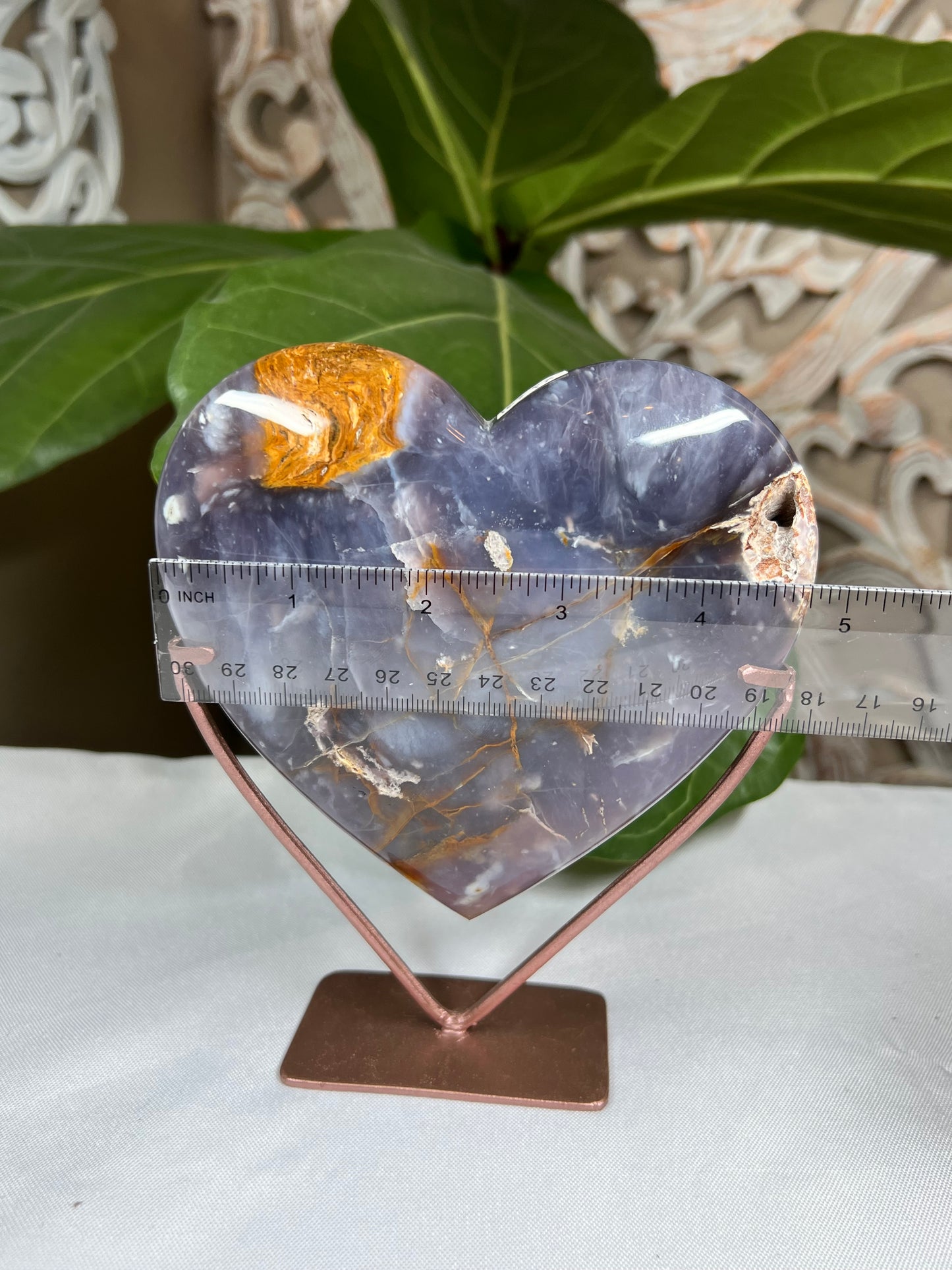 Purple Chalcedony Heart
