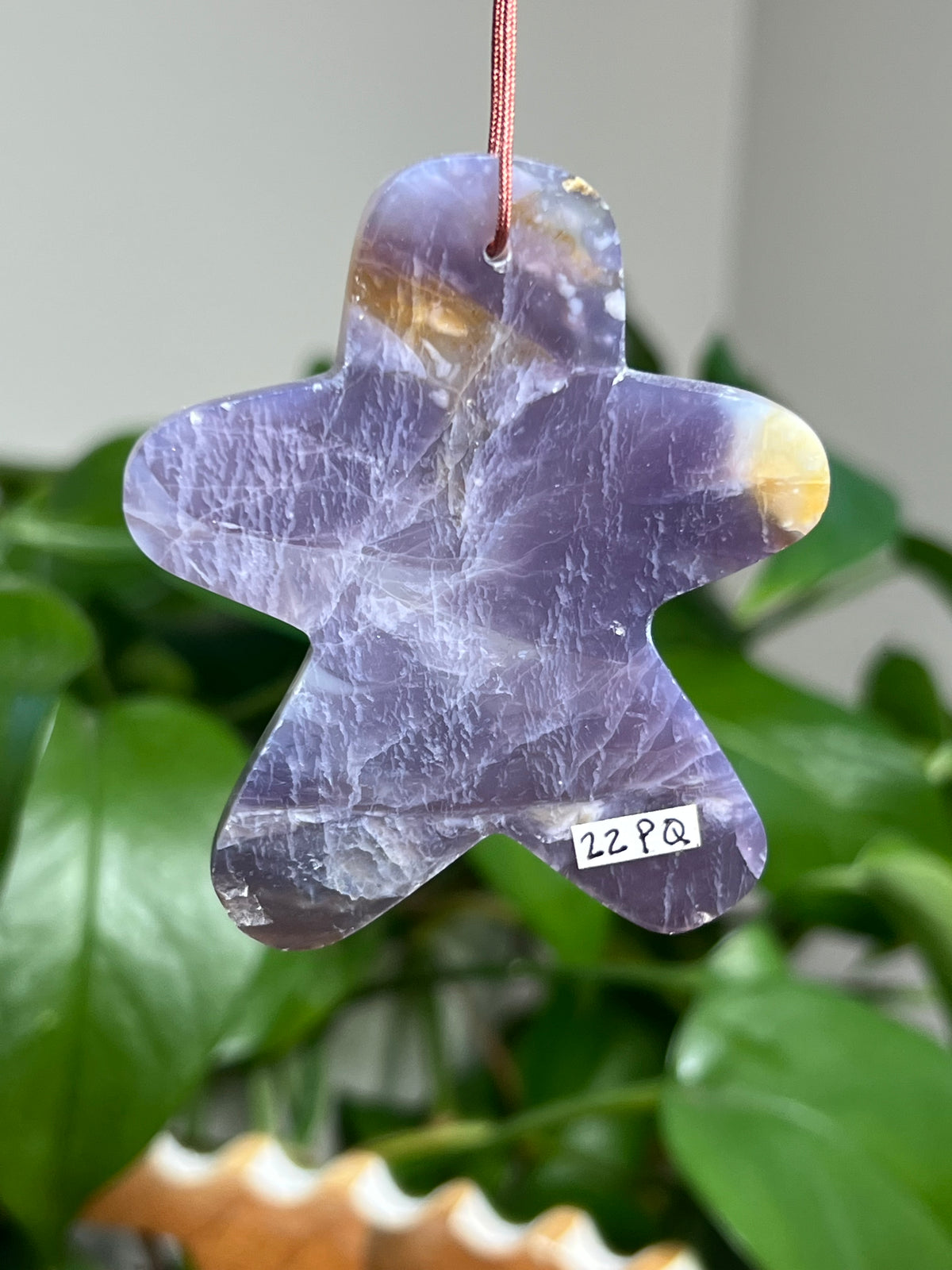 Purple Chalcedony Gingerbread Ornaments