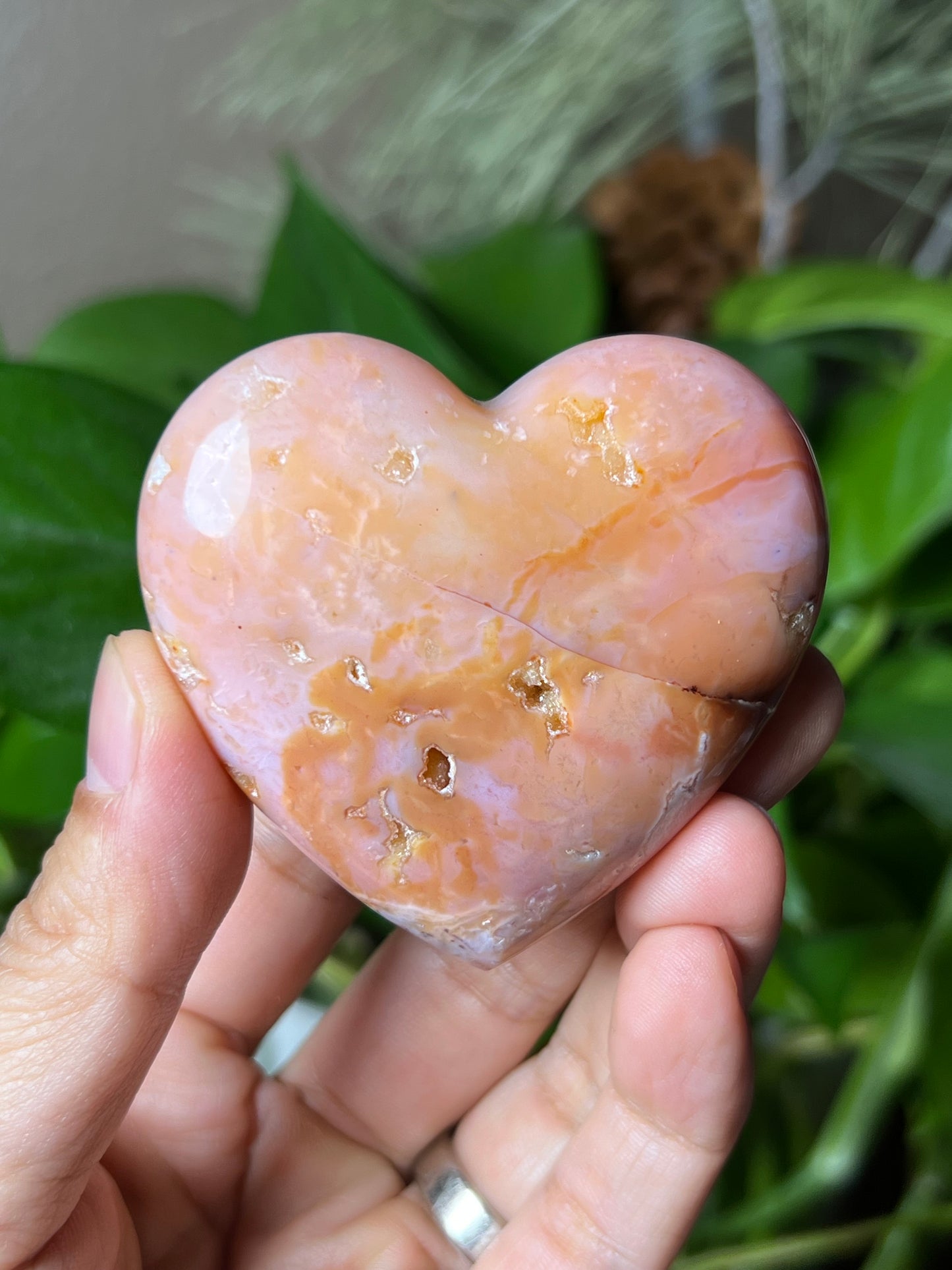 Pink Carnelian Heart