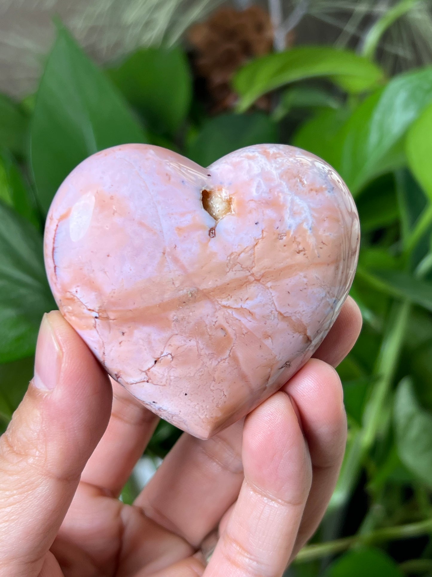 Pink Carnelian Heart