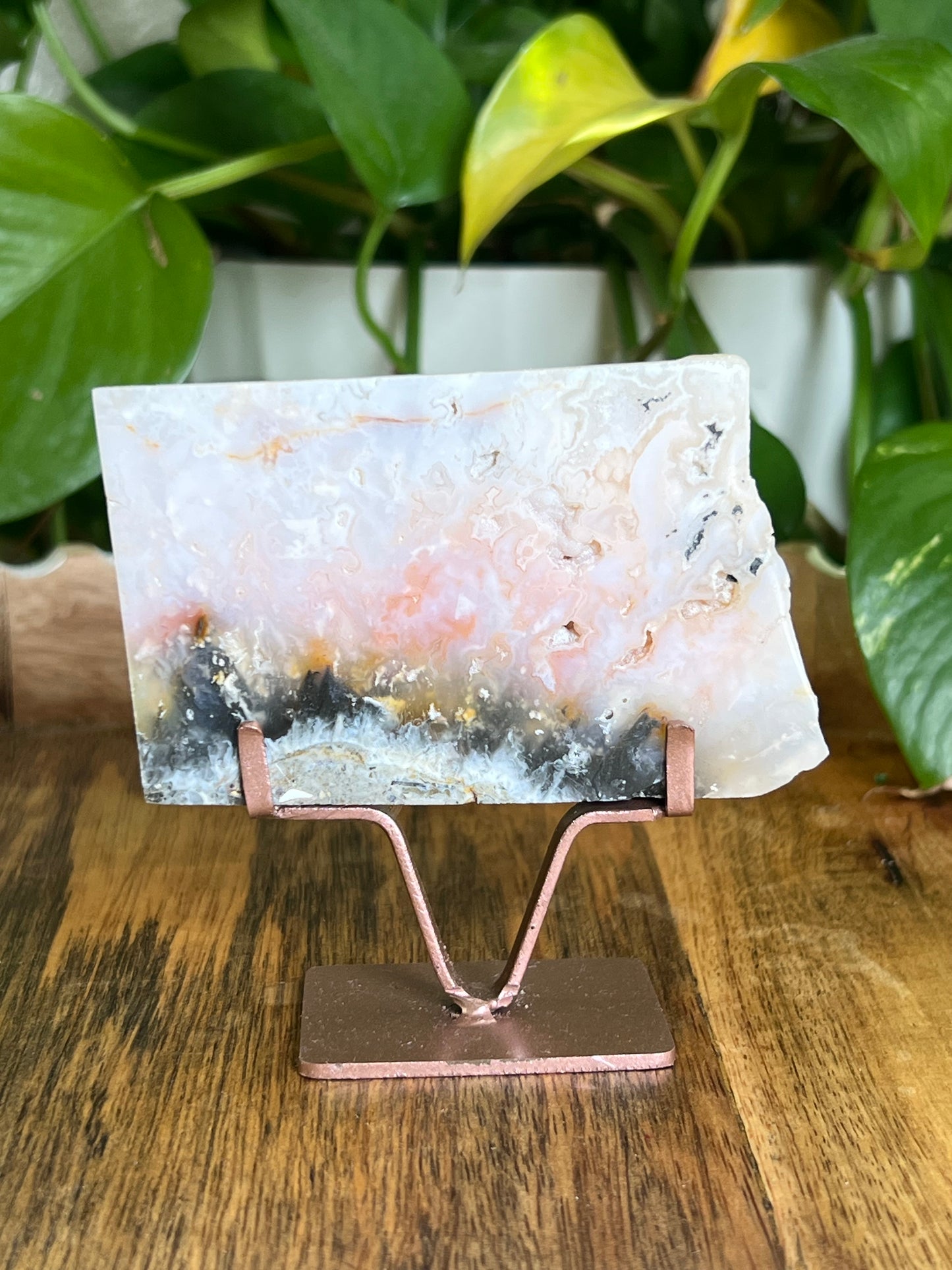 Rainbow Plume Agate Slab KC